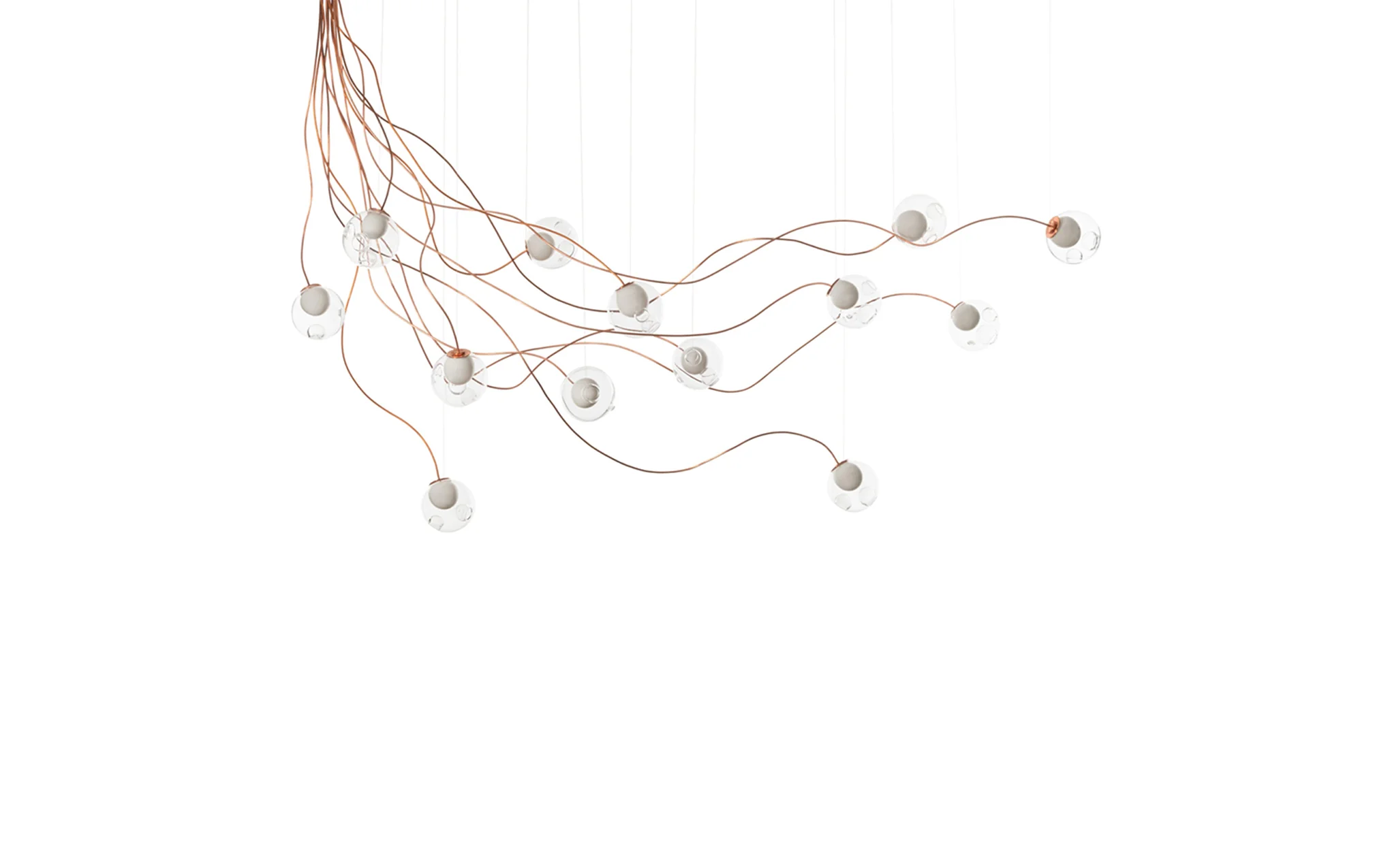 28 Copper chandelier - sculptural cable - Image 8