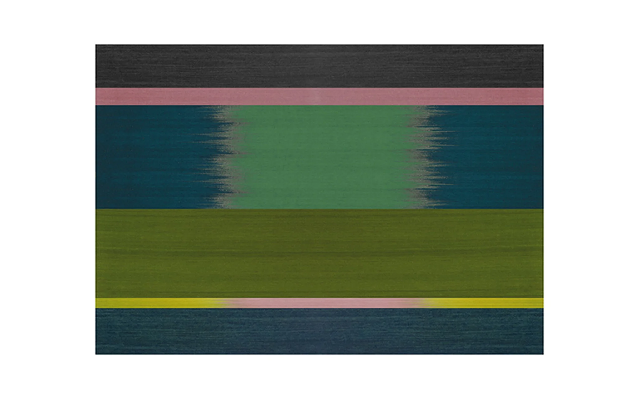 Asymmetrical Olive flatweave rug
