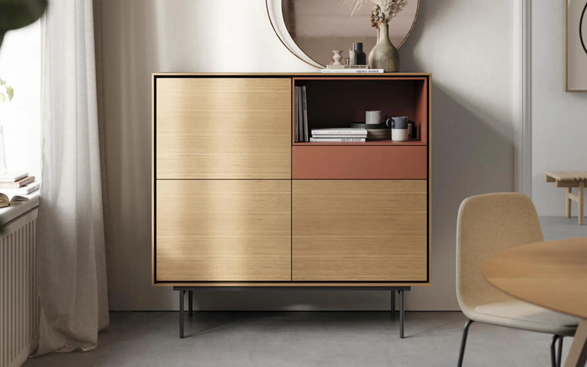 Aura sideboard - tobacco & brick - Image 2