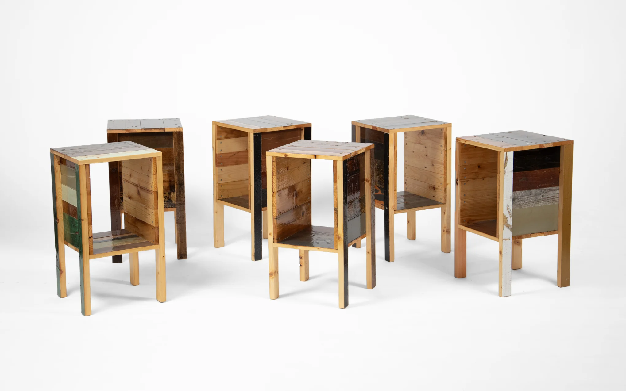 Bedside table in Scrapwood - Image 2