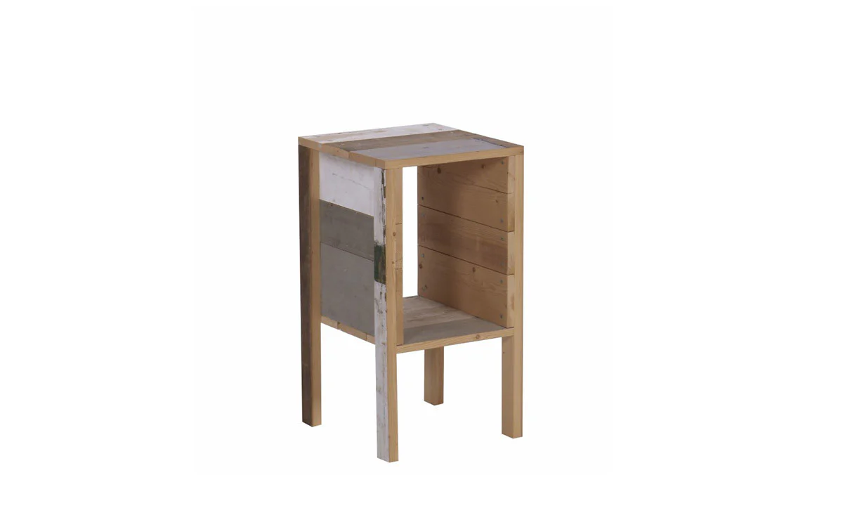Bedside table in Scrapwood - Image 3