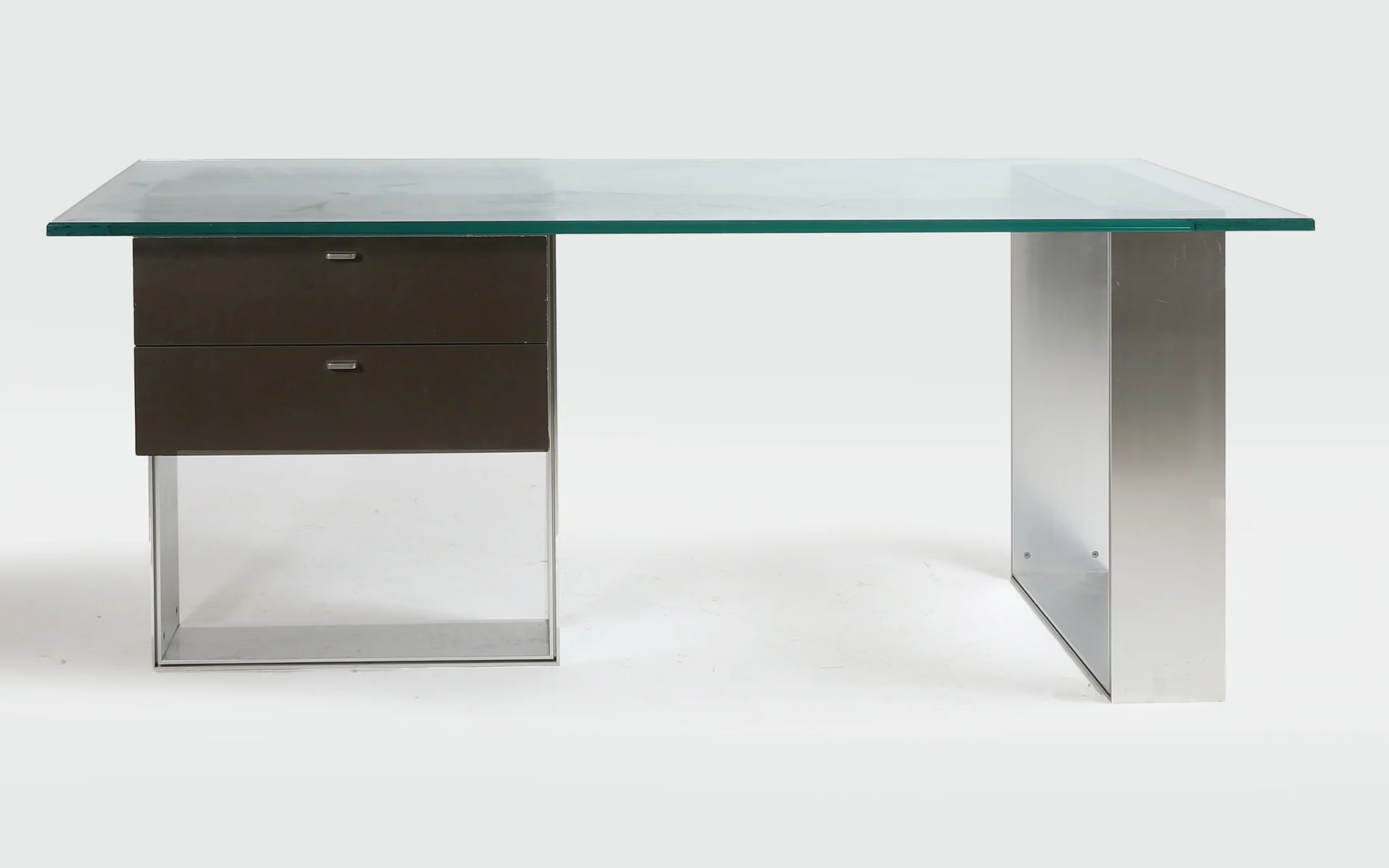Behr International architect’s desk – glass & aluminium - Image 3