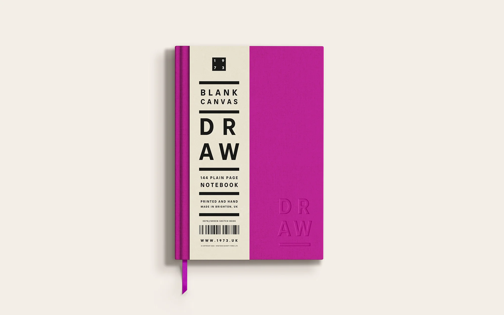 Blank Canvas A5 sketchbook - fuchsia pink - Image 2