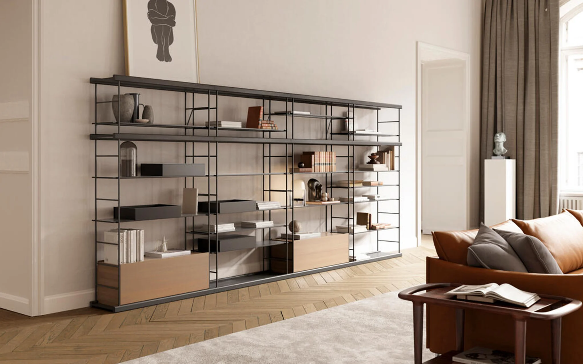 Bost shelving - walnut & kai black - Image 2