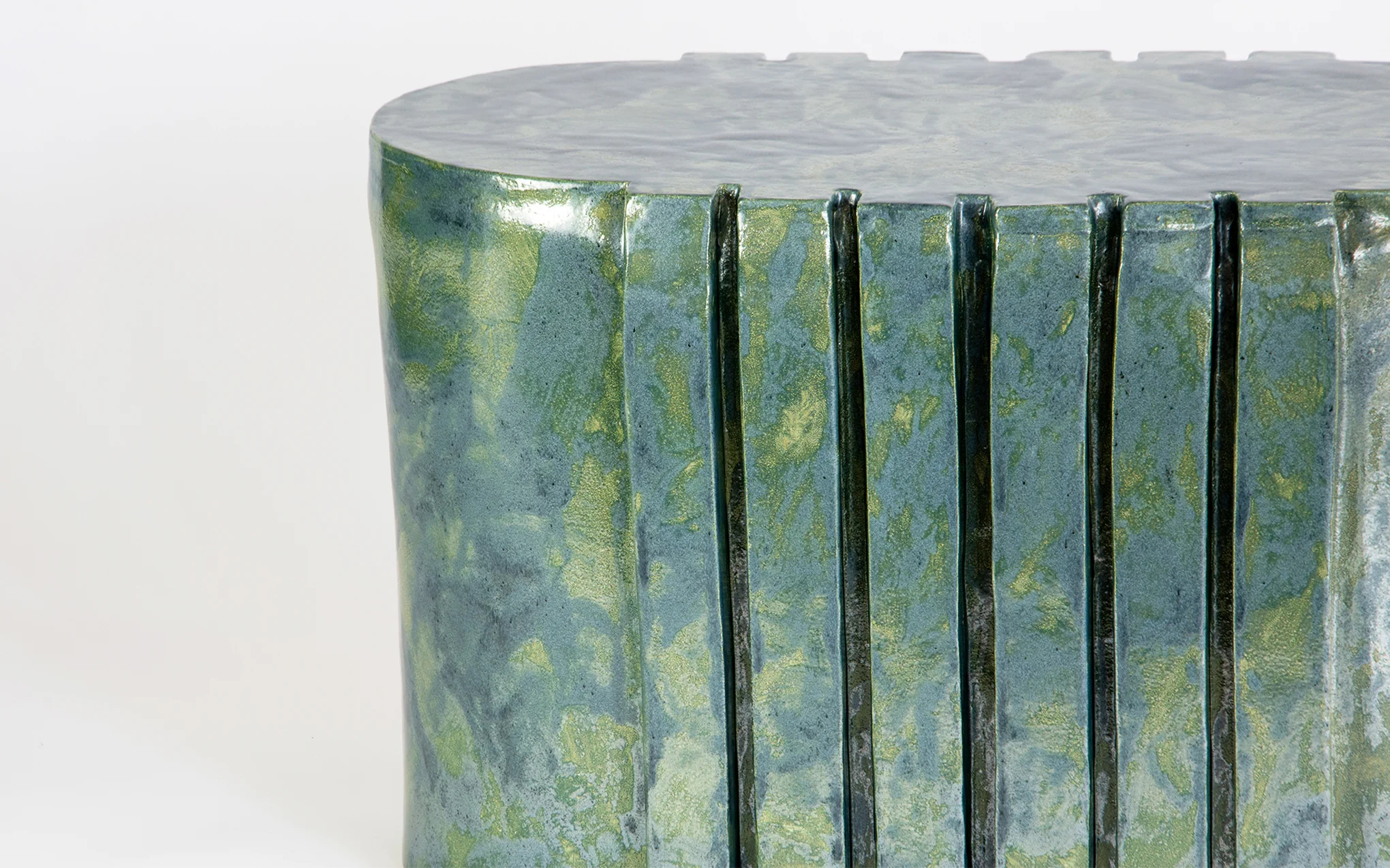 Bunker bench - FM green glaze - Image 2