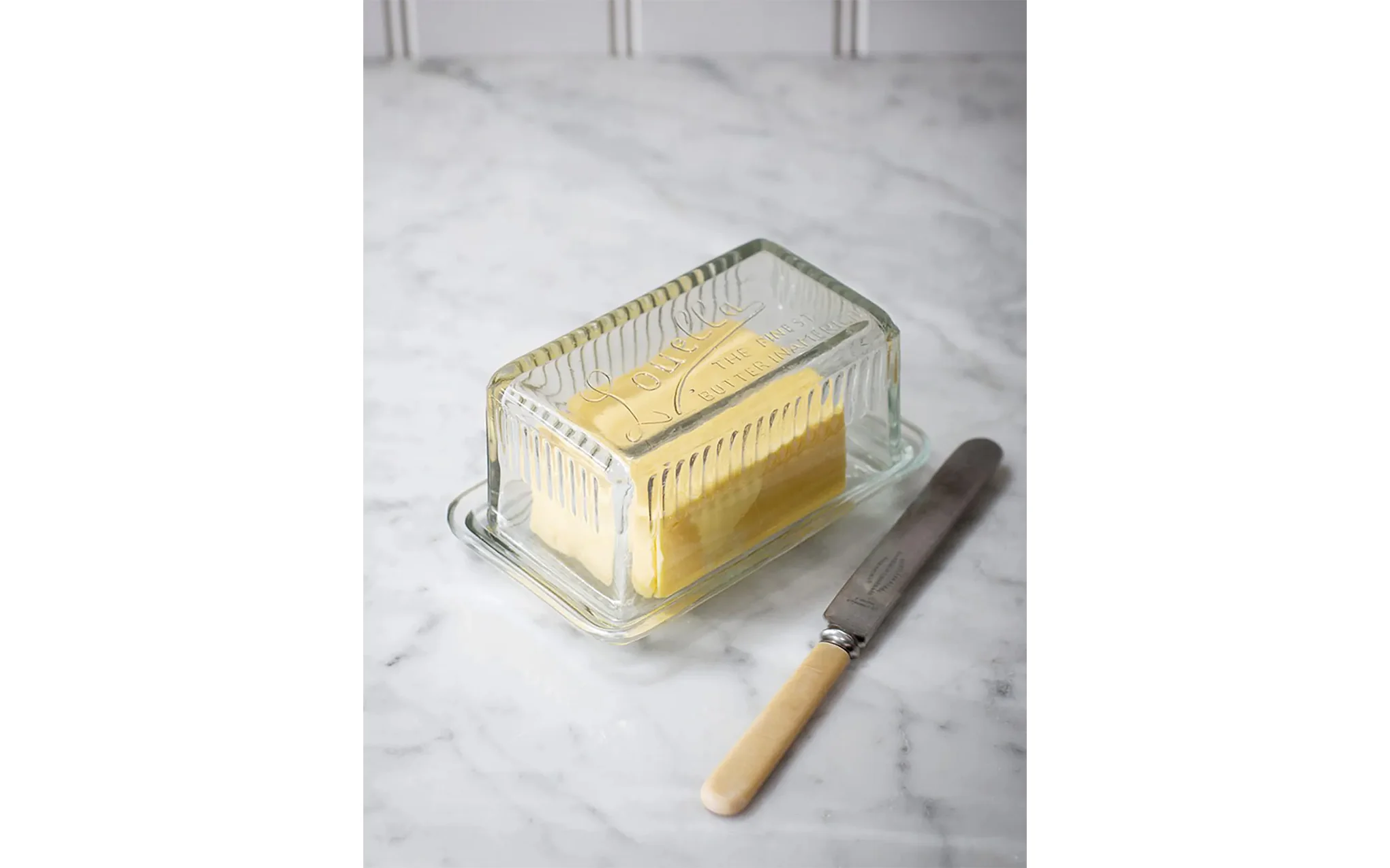 Classic Louella glass butter dish - Image 4