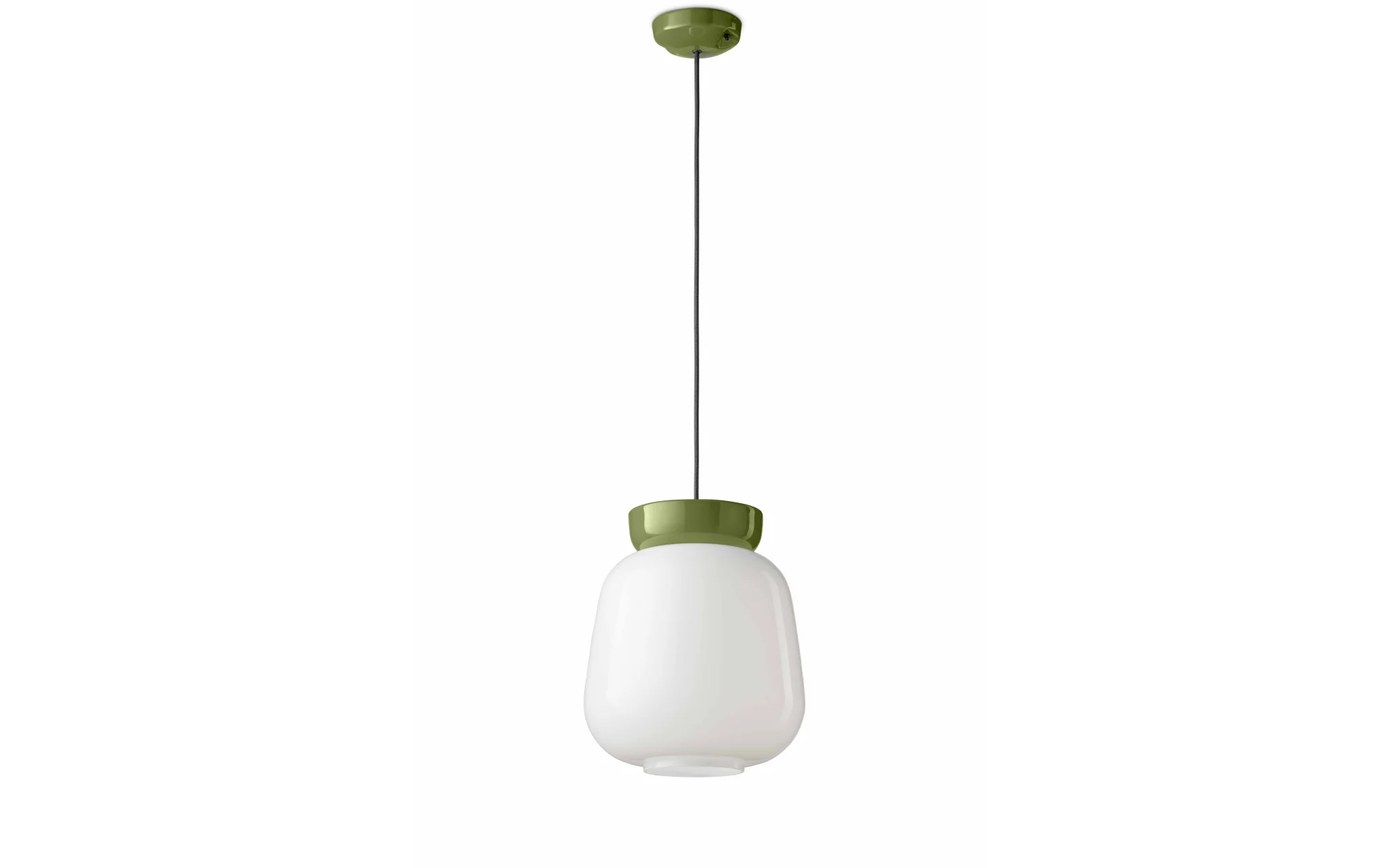 Clearance Corcovado c2742 pendant - leaf green & milk glass
