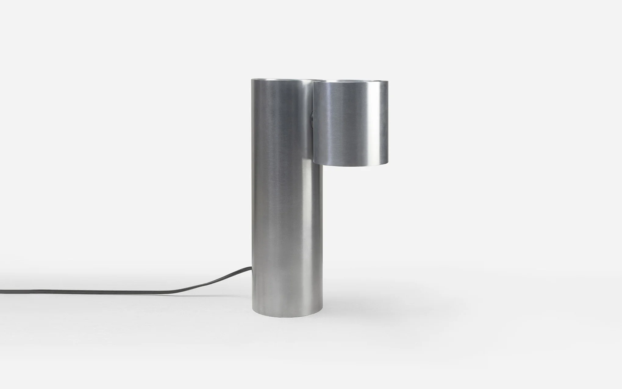 Clearance Drum D2 desk lamp - brushed aluminium