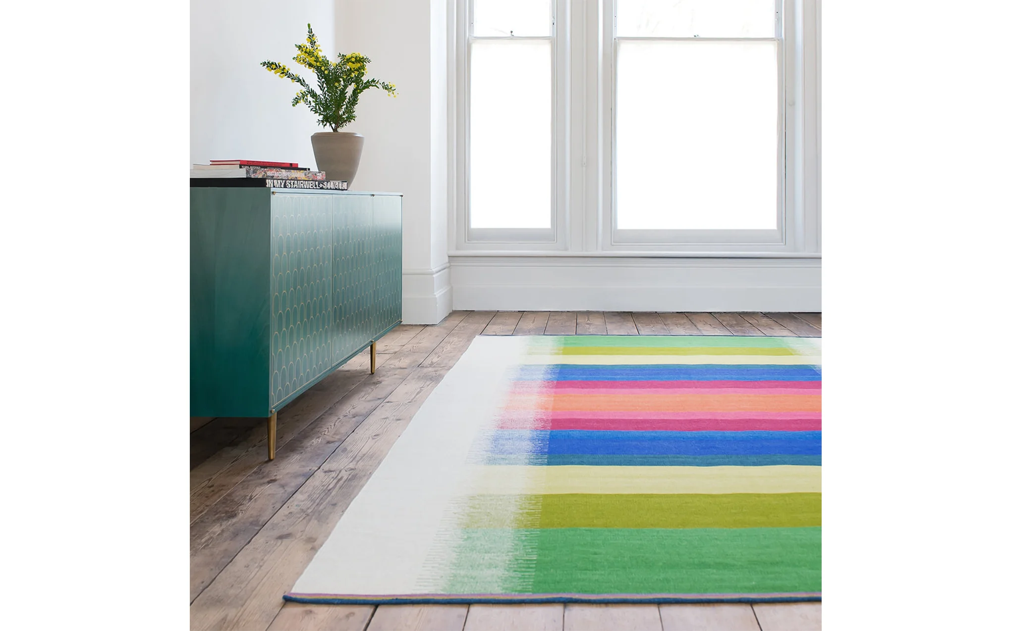 Colour Blur flatweave rug - Image 2