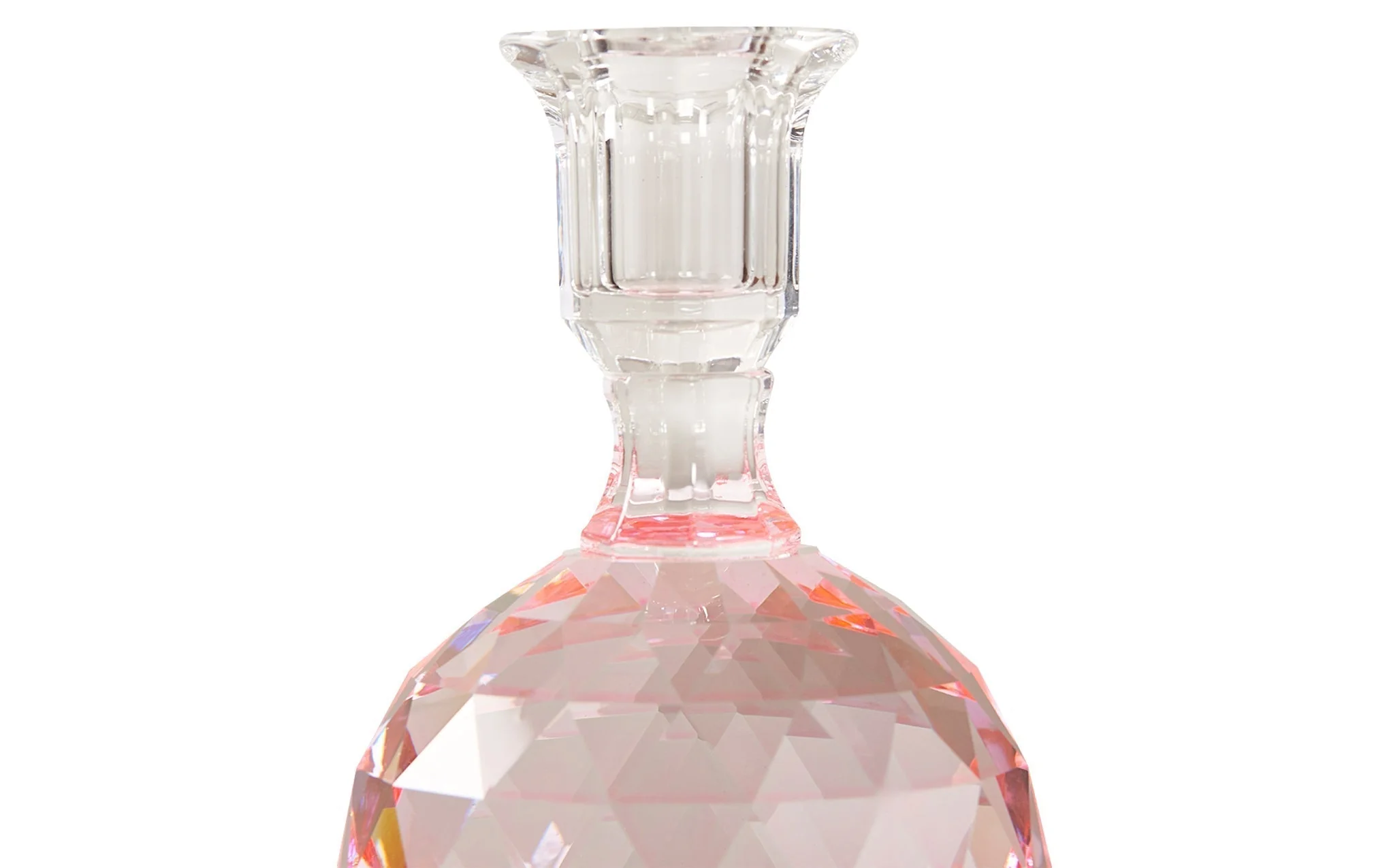 Crystal candle holder - pink - Image 2