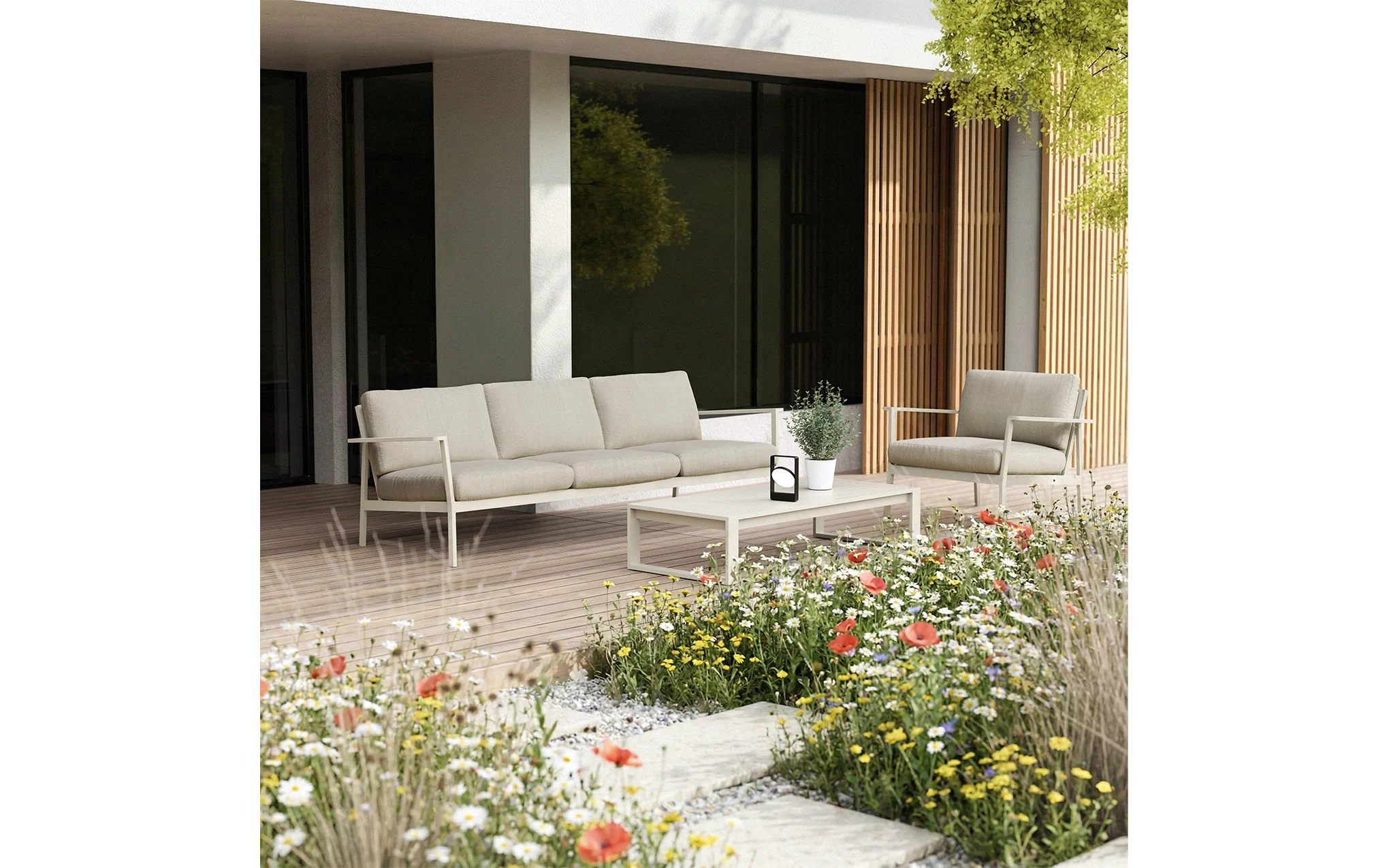 Eos outdoor three seat sofa - Image 10