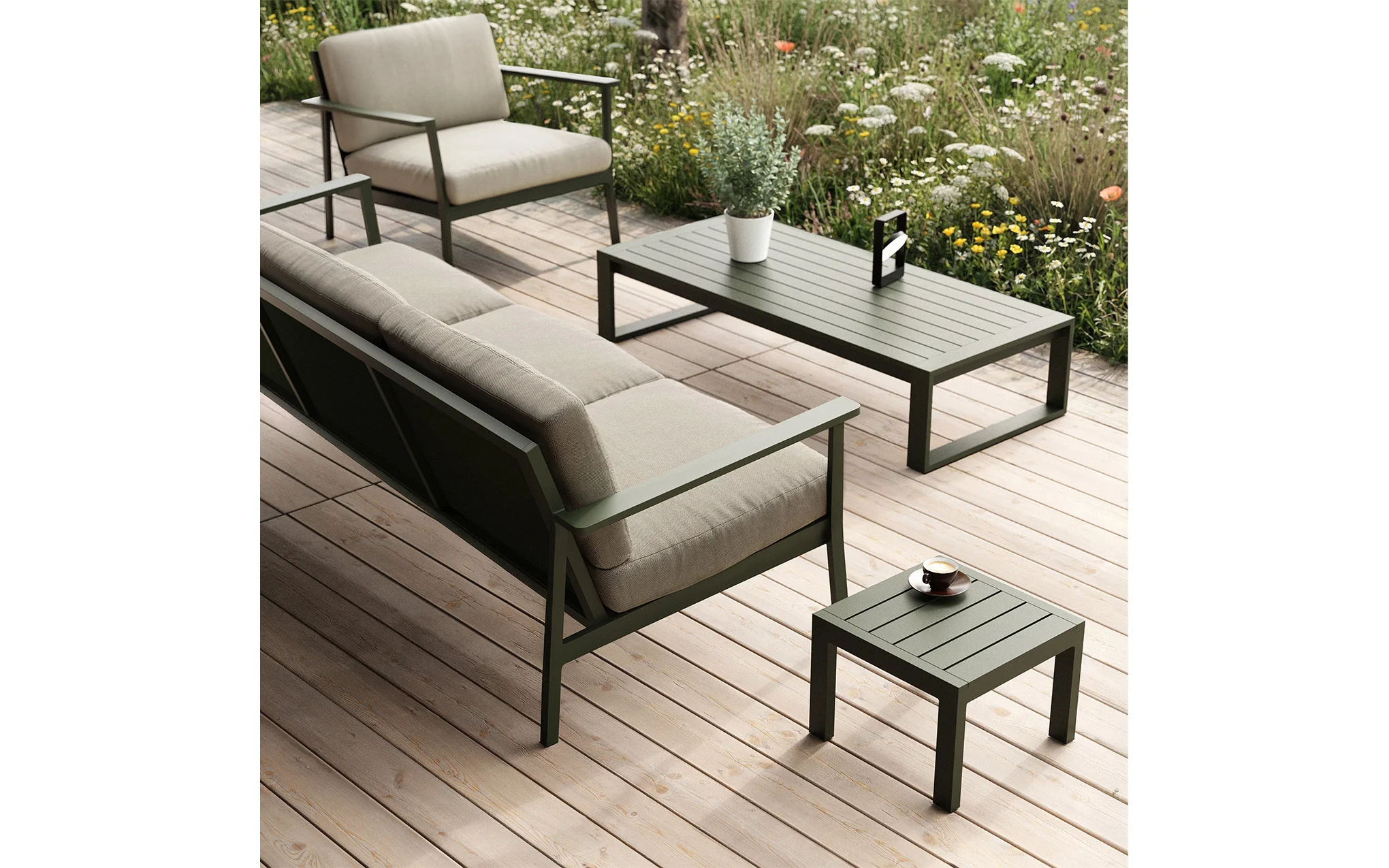 Eos outdoor three seat sofa - Image 11