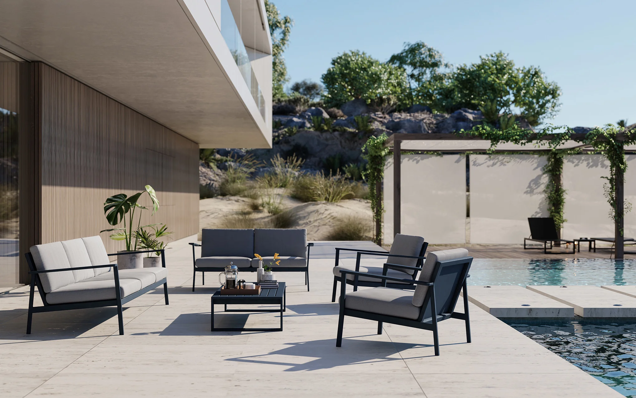 Eos outdoor three seat sofa - Image 8