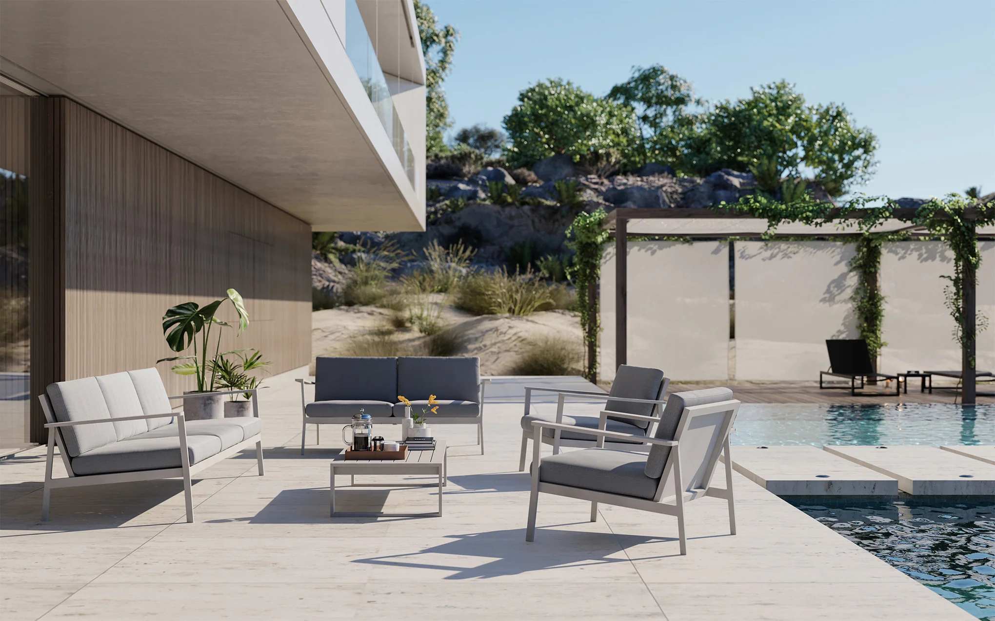 Eos outdoor three seat sofa - Image 9