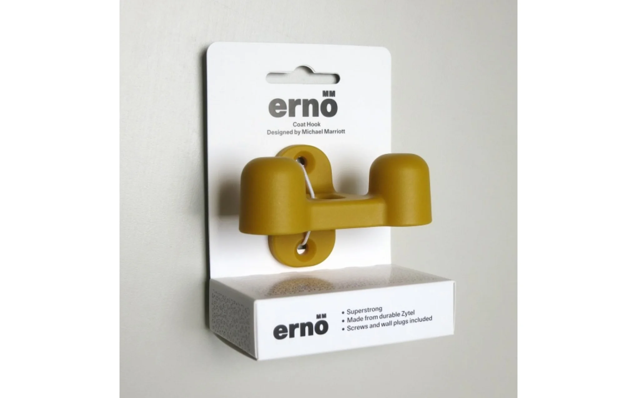 Ernö coat hook - curry yellow - Image 2