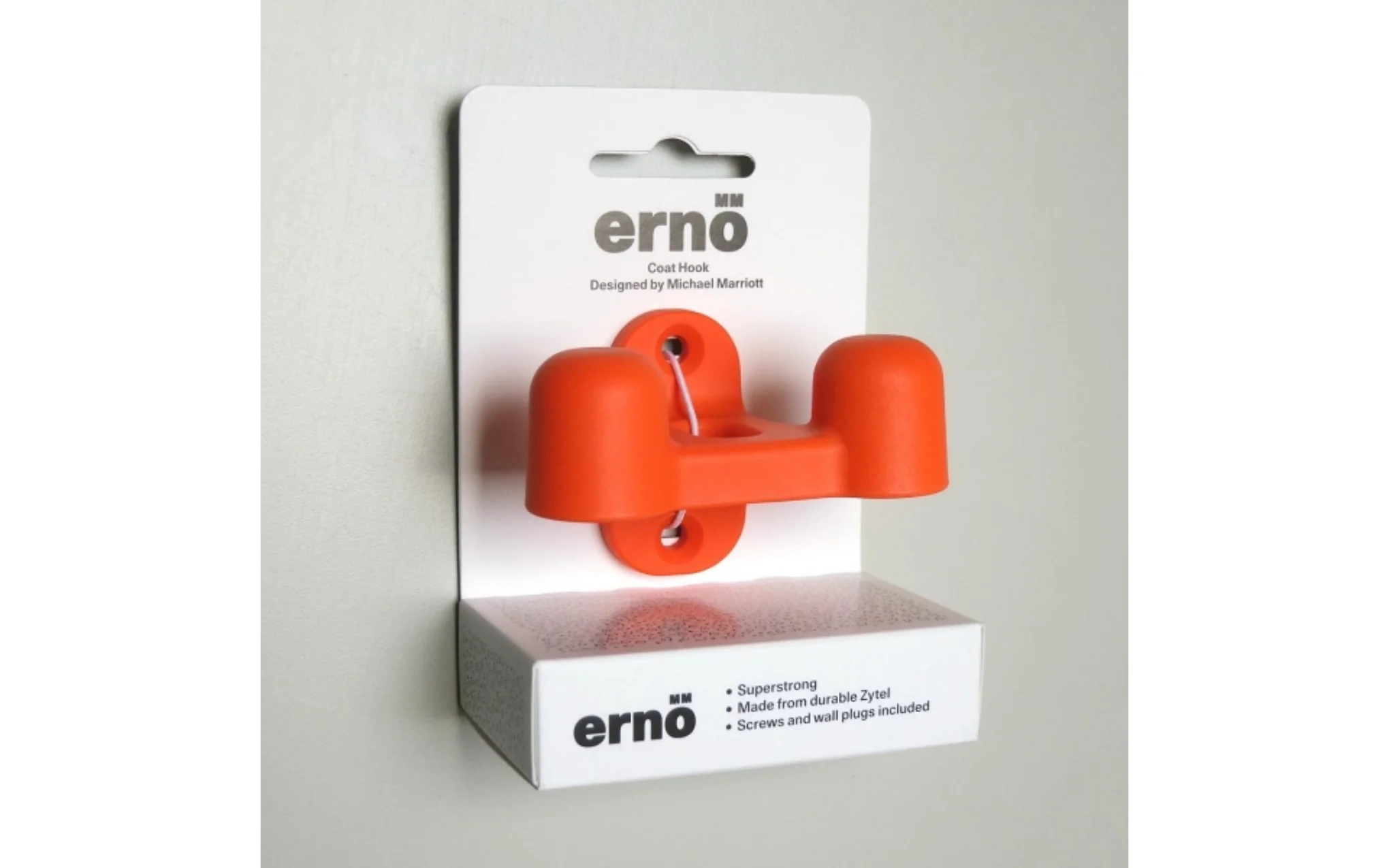 Ernö coat hook - fluro orange - Image 2