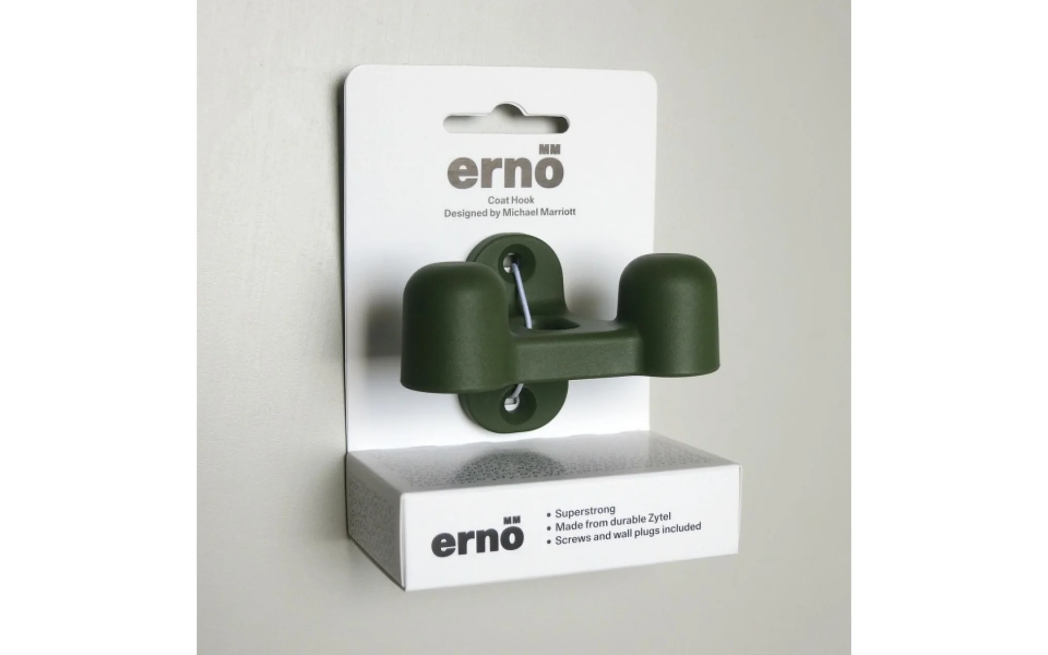 Ernö coat hook - olive green - Image 2