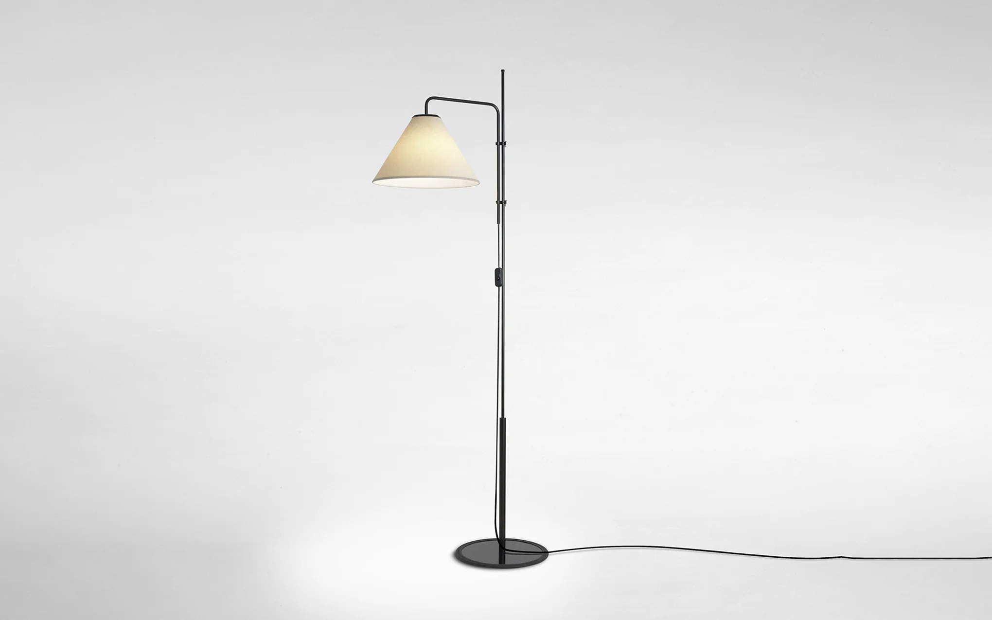 FuniculĂ floor lamp - fabric shade - Image 2