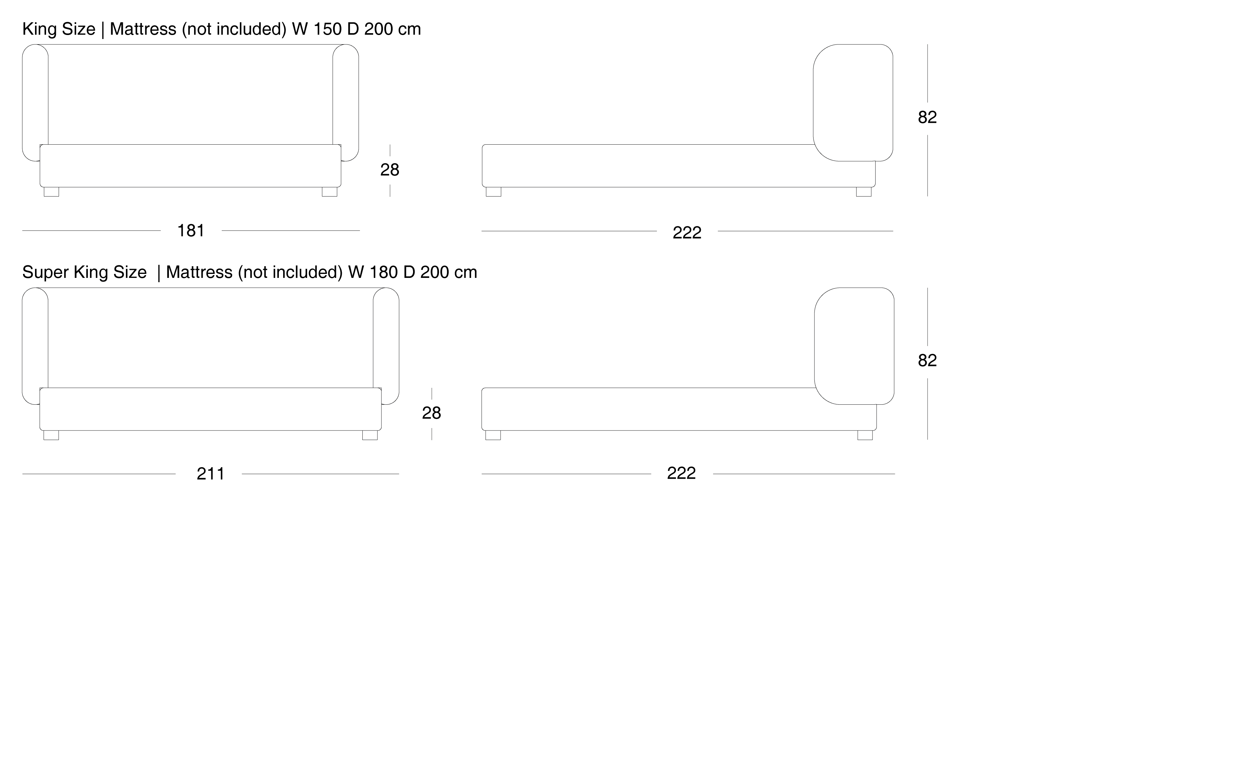 Group bed - UK king size - Image 11