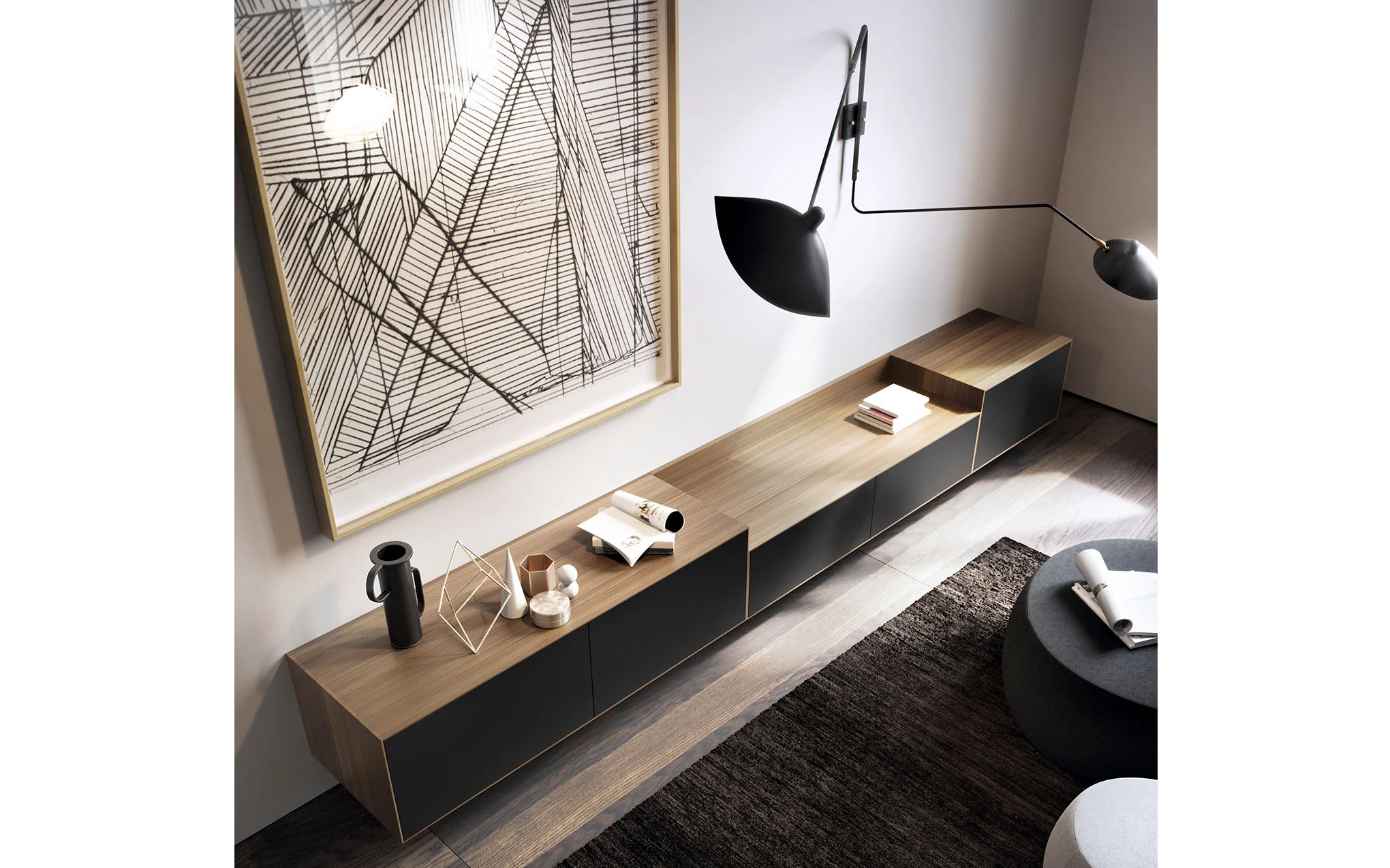 Lauki walnut wall-mounted unit - Image 4