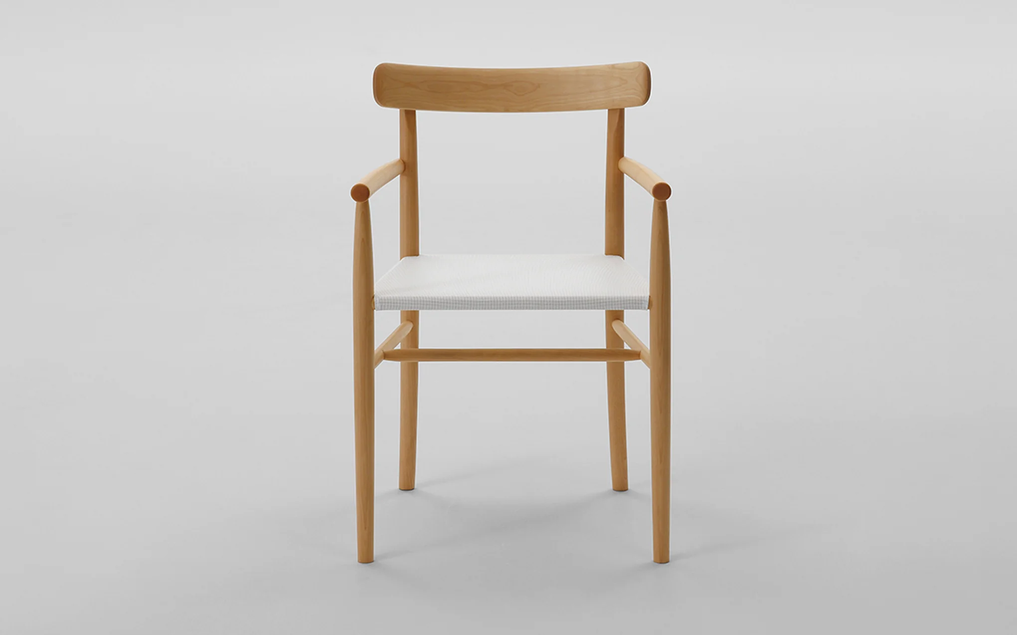 Lightwood armchair - mesh seat - Image 2