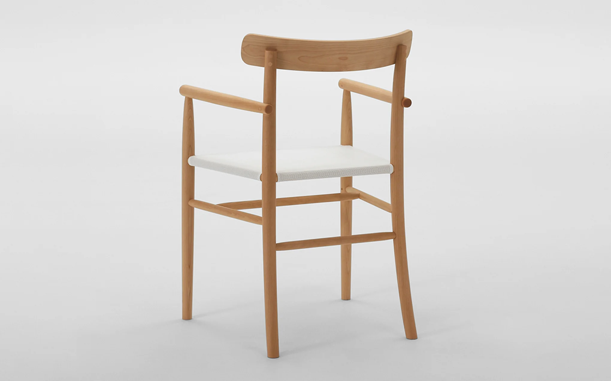 Lightwood armchair - mesh seat - Image 5