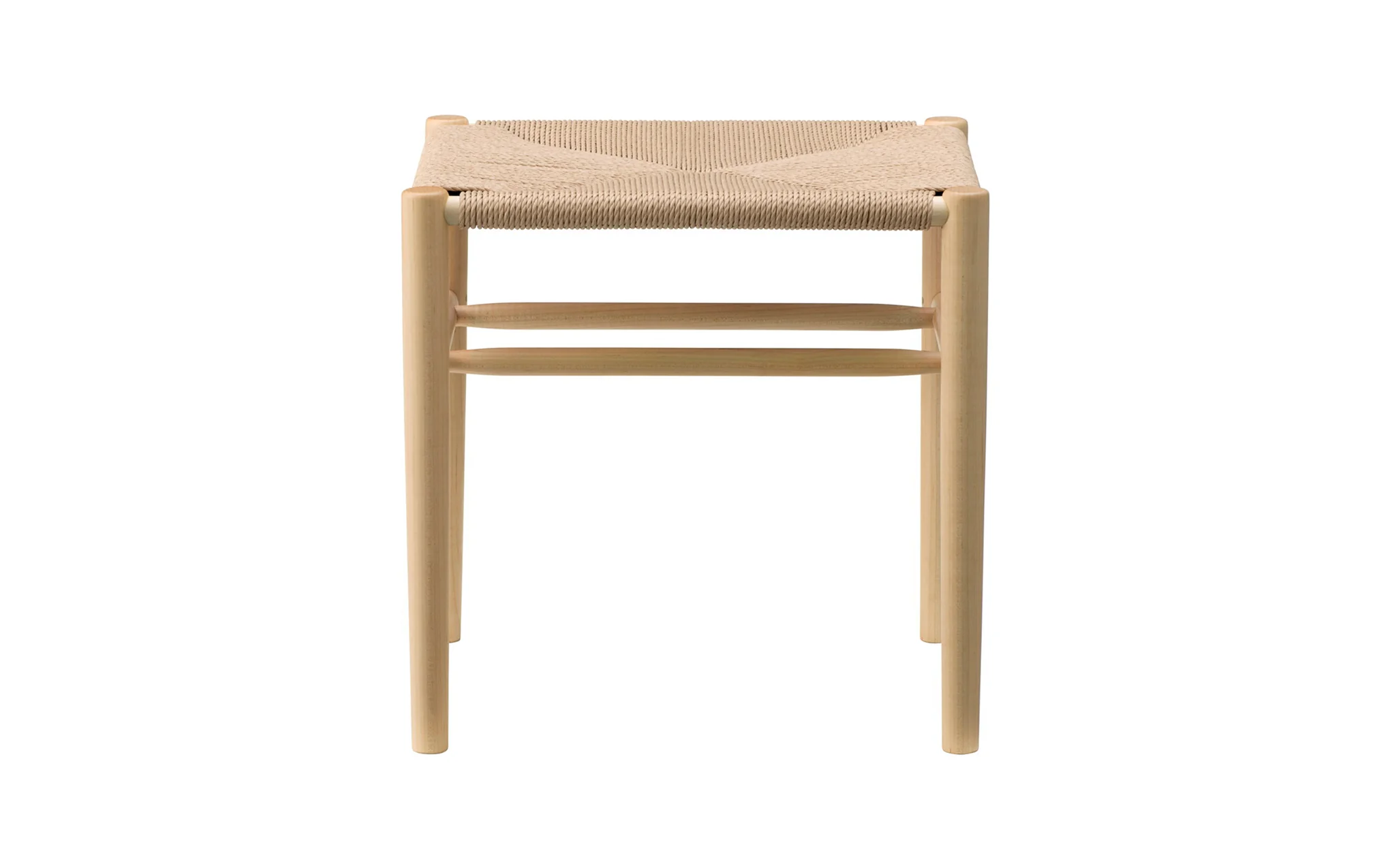 Lightwood low stool - paper cord seat - Image 2