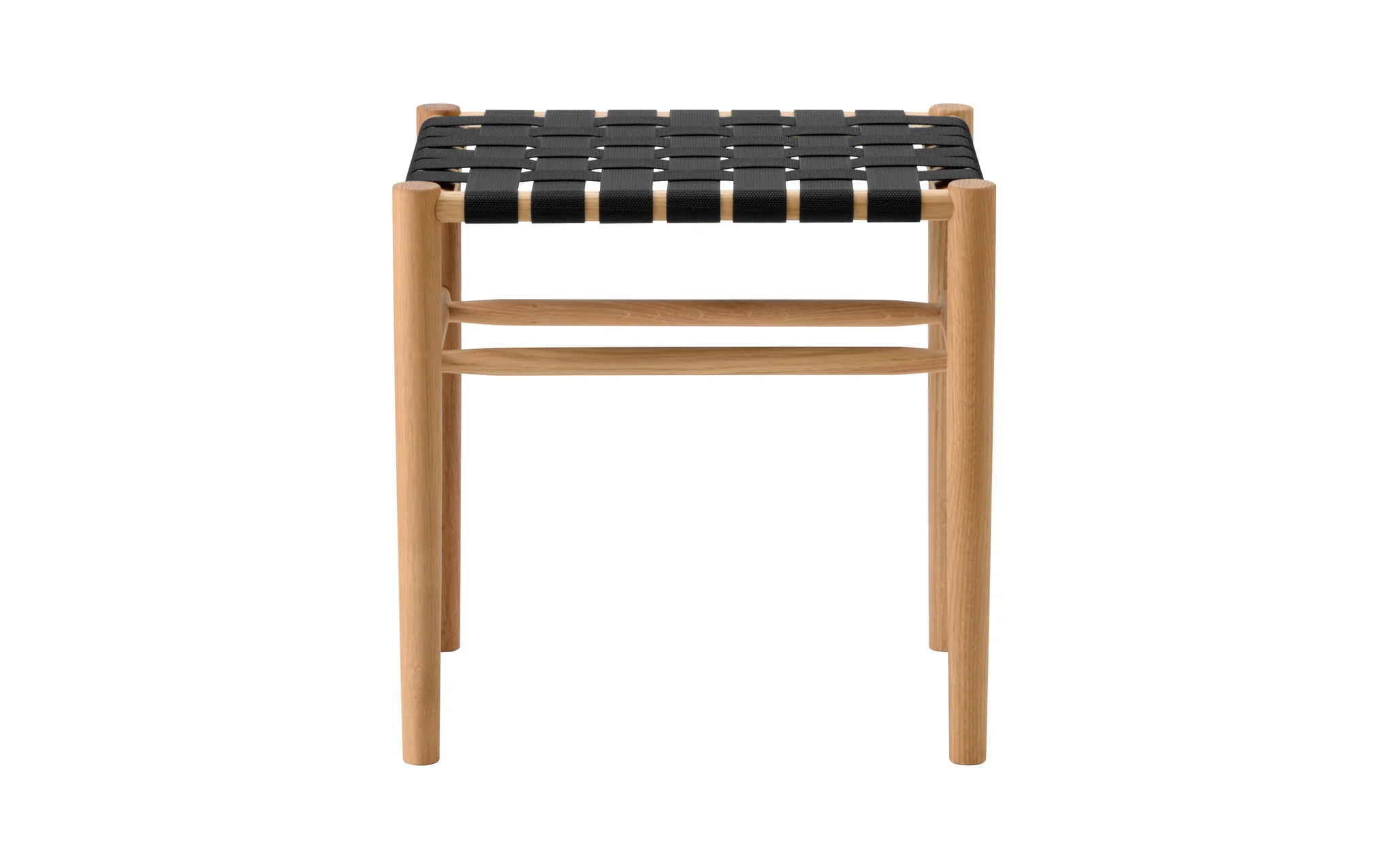 Lightwood low stool - webbed seat - Image 2