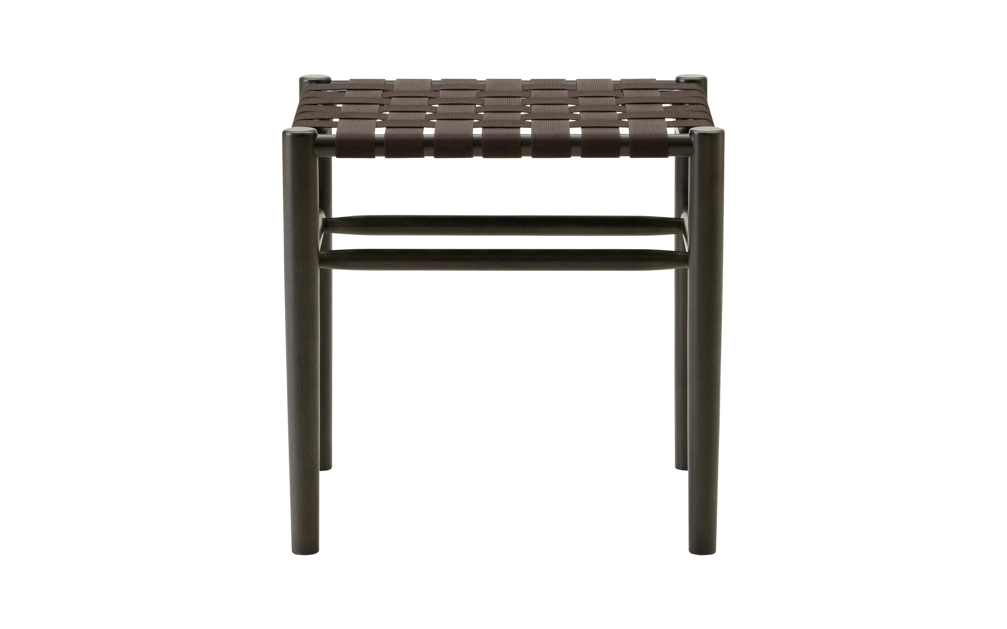 Lightwood low stool - webbed seat - Image 3