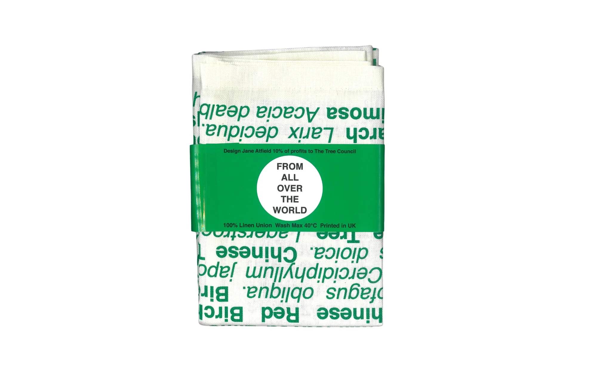 London Trees tea towel - green - Image 4