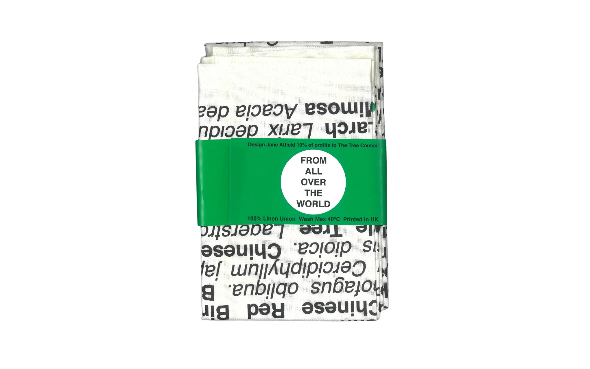 London Trees tea towel - black - Image 4