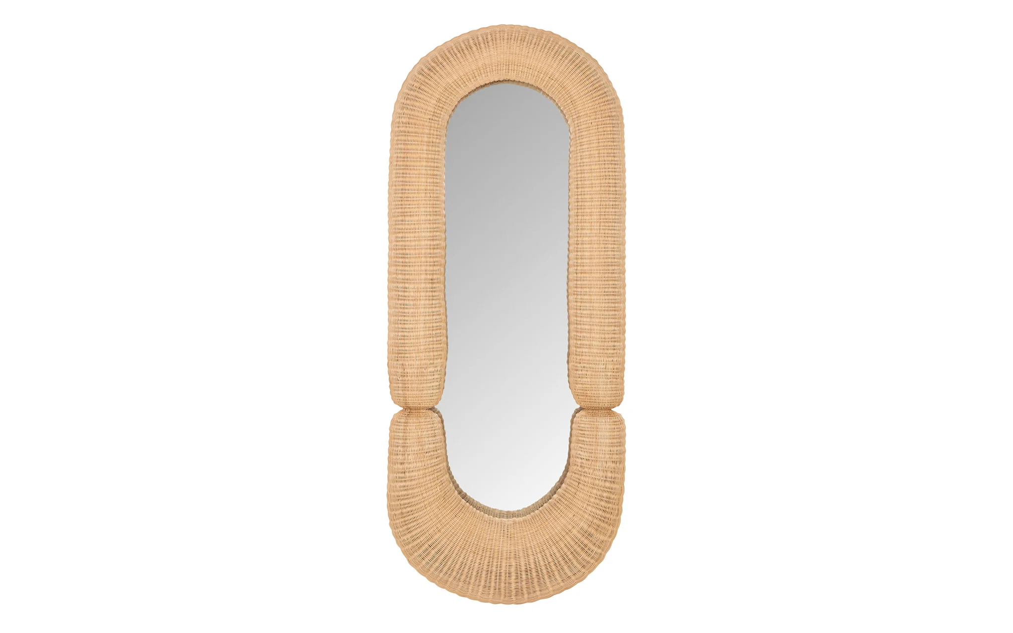 Loop rattan mirror - large