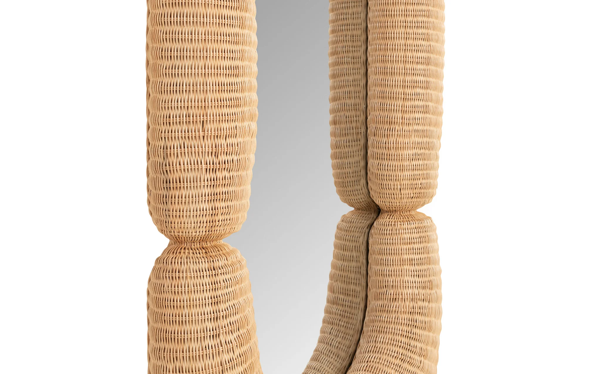 Loop rattan mirror - large - Image 4