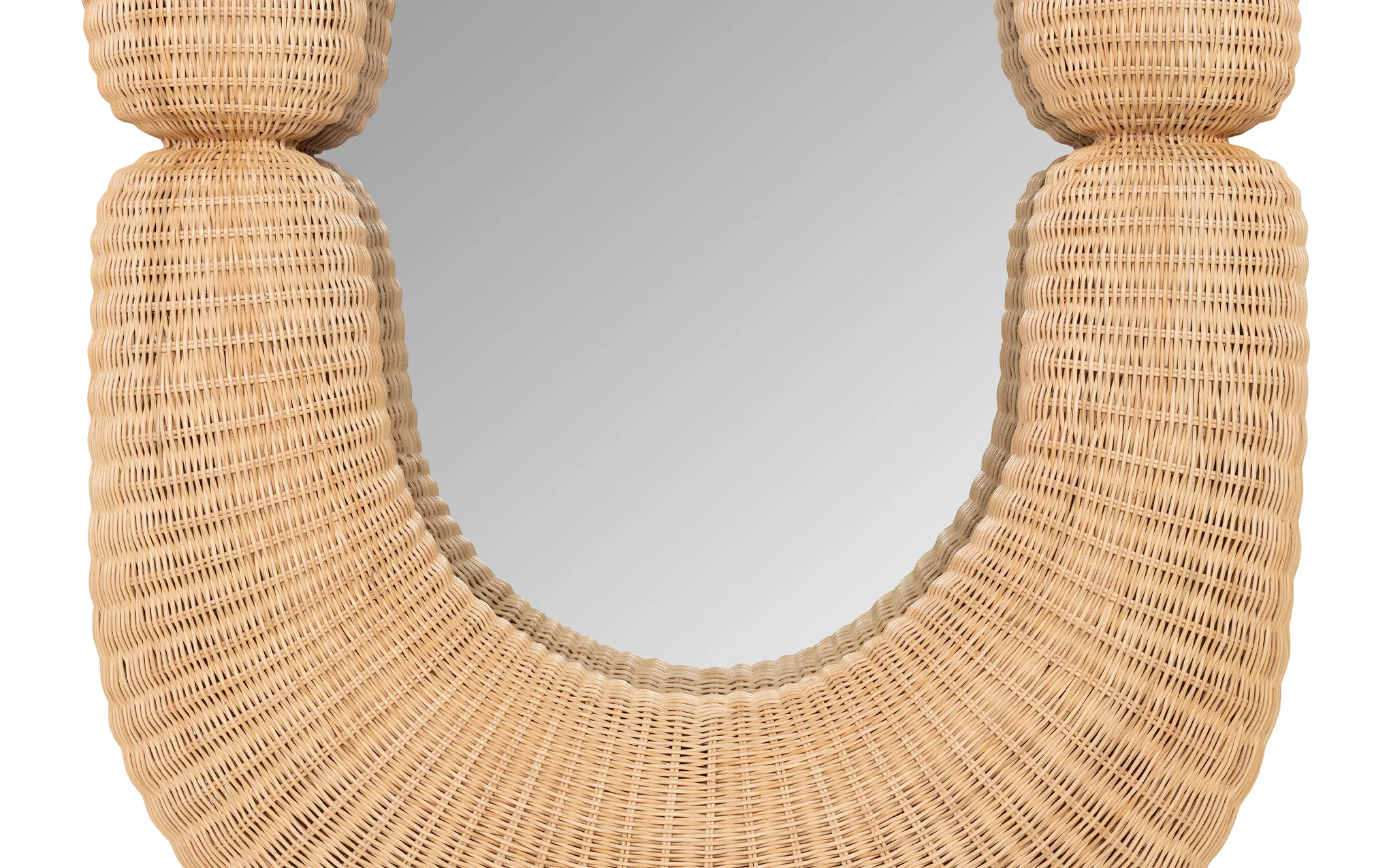 Loop rattan mirror - large - Image 5