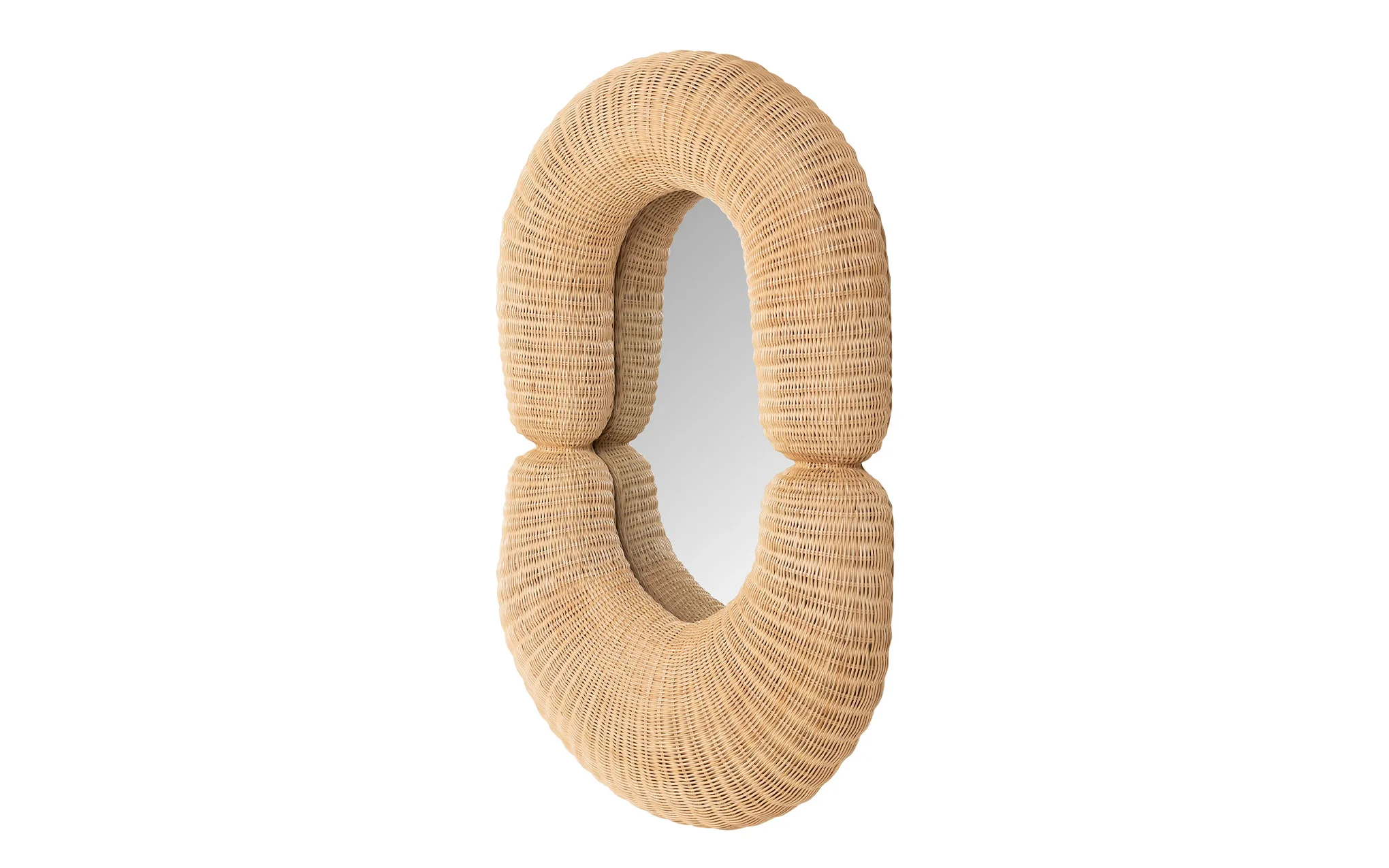Loop rattan mirror - small - Image 2