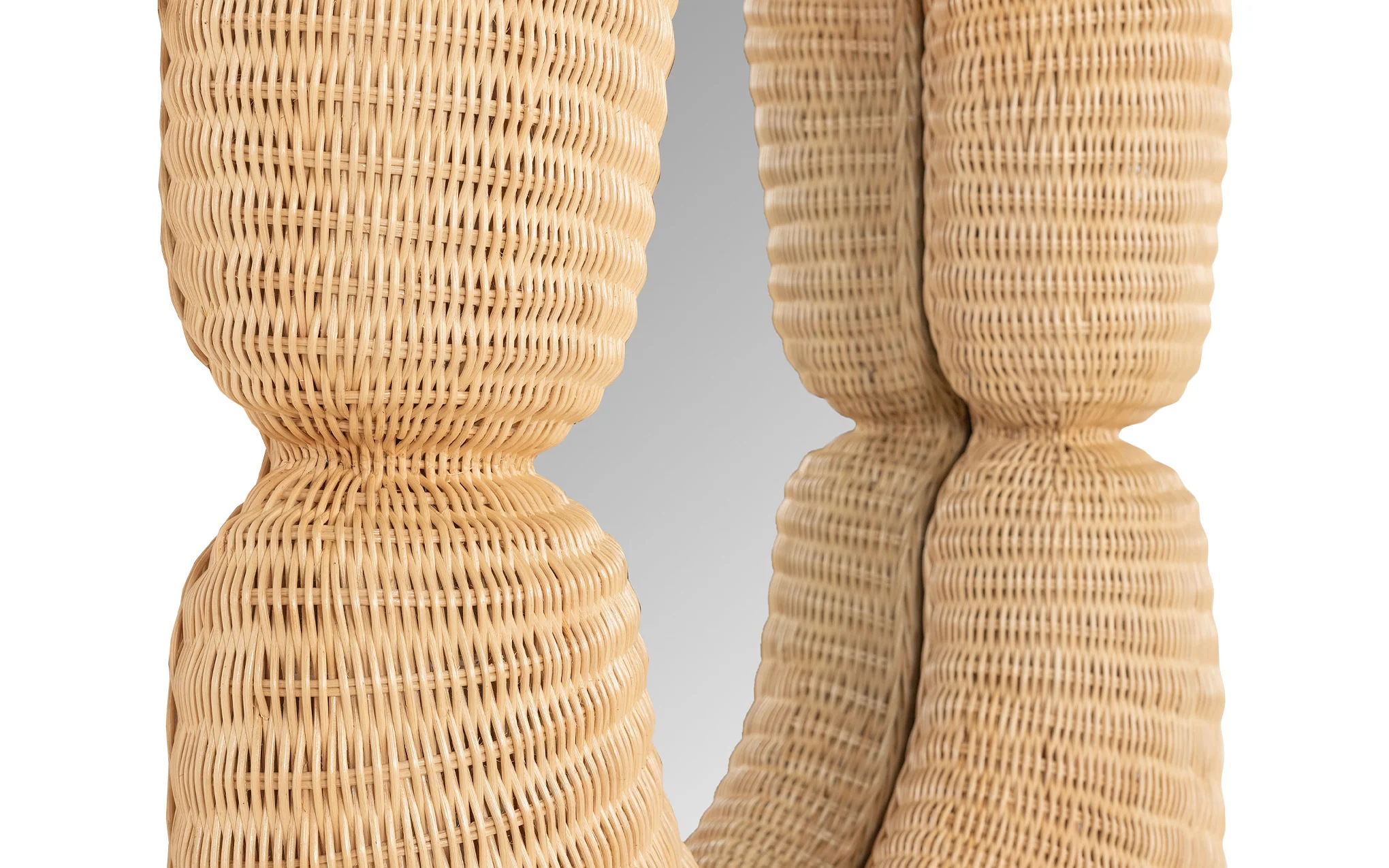 Loop rattan mirror - small - Image 4