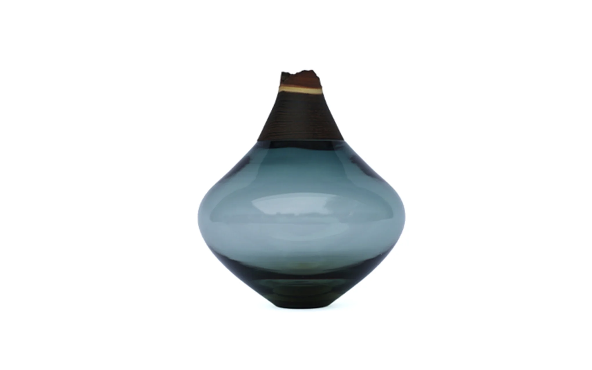 Matisse 2 stacking vessel - blue & acacia