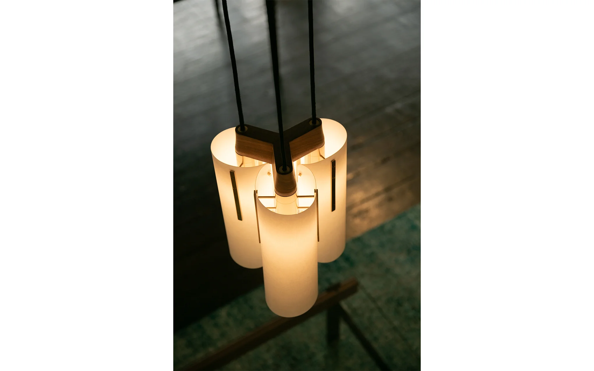 Modernist 3 shade pendant - Image 8
