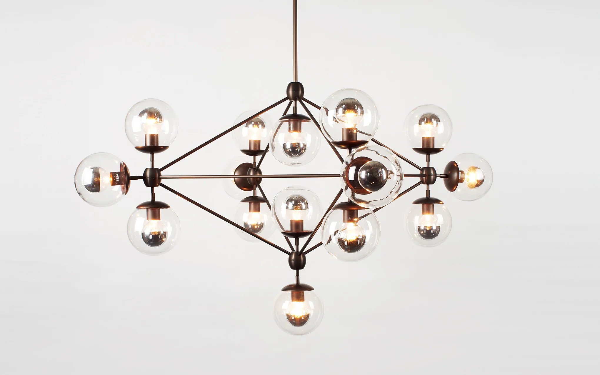 Modo chandelier - 4 sided, 15 globe - Image 3