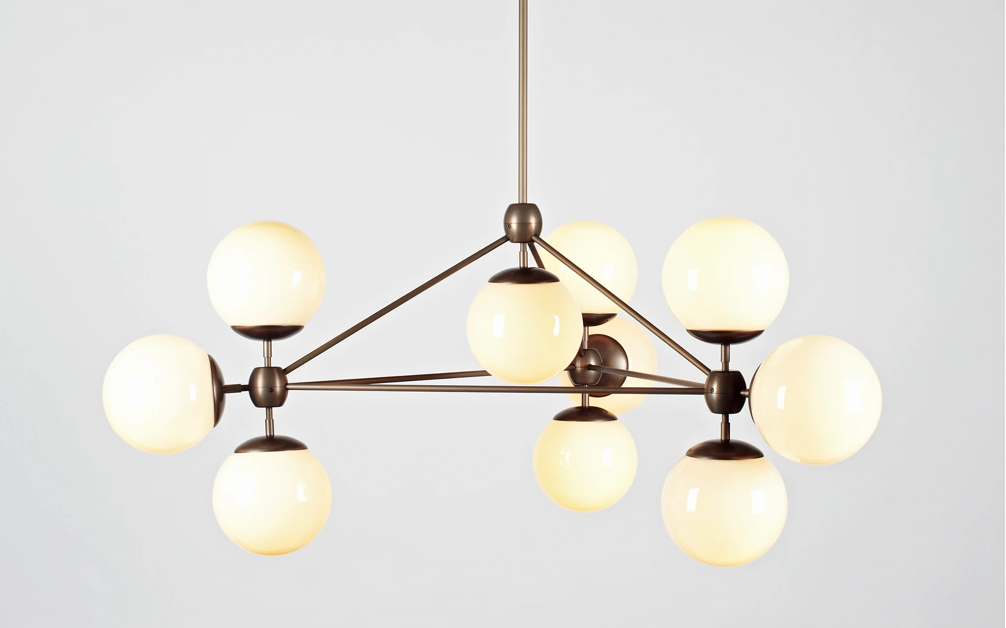 Modo chandelier - 3 sided, 10 globes - Image 3