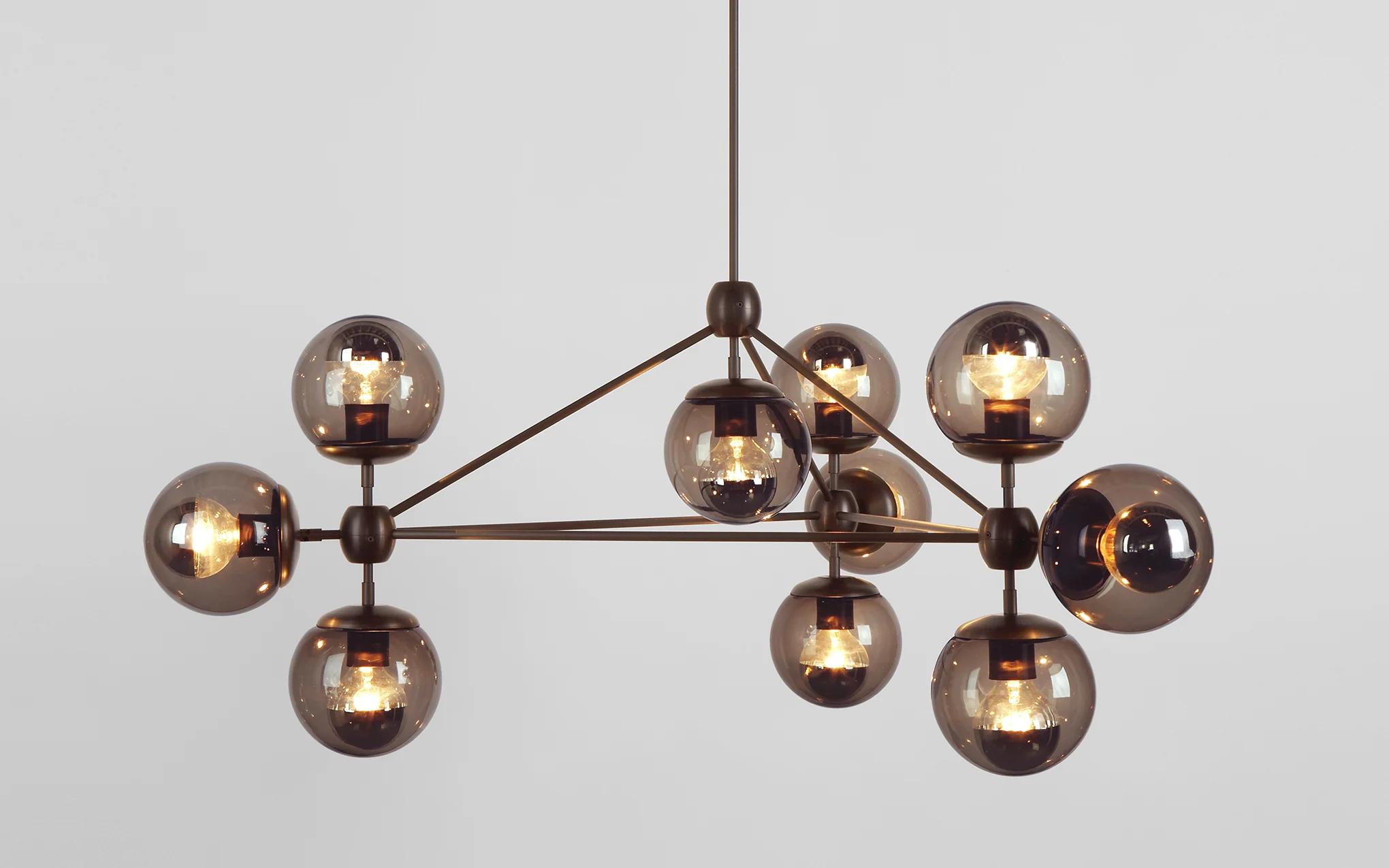 Modo chandelier - 3 sided, 10 globes - Image 4