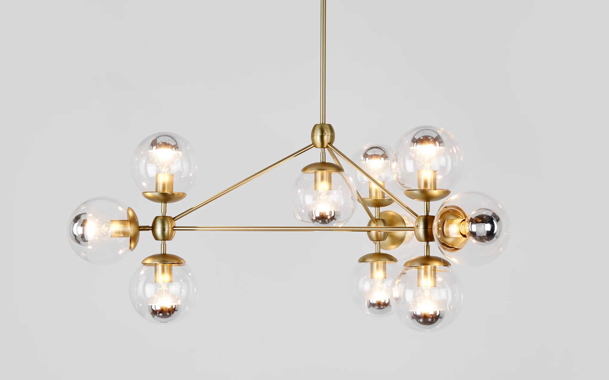 Modo chandelier - 3 sided, 10 globes - Image 5
