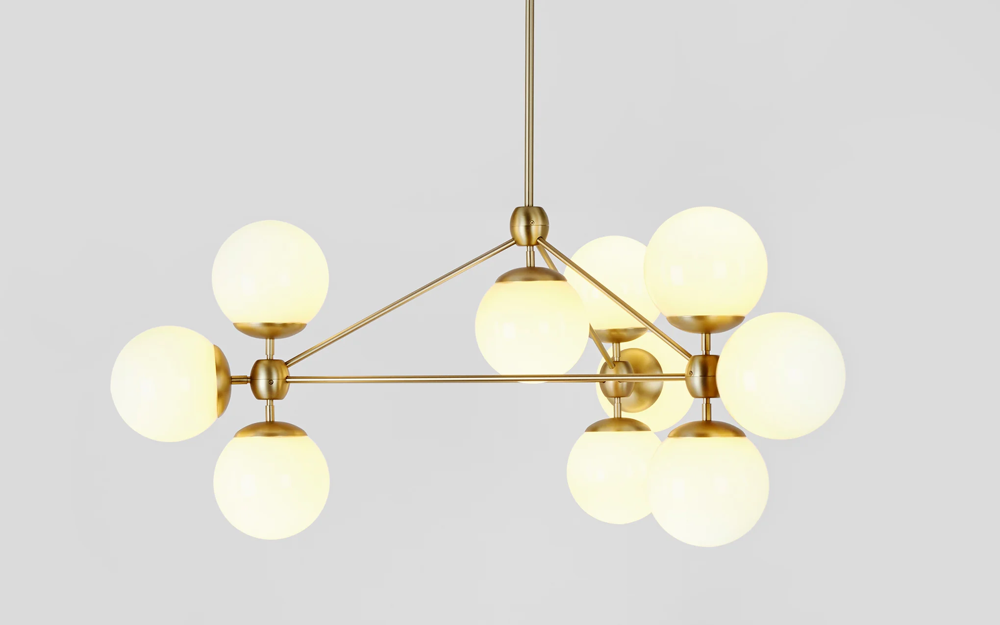 Modo chandelier - 3 sided, 10 globes - Image 6