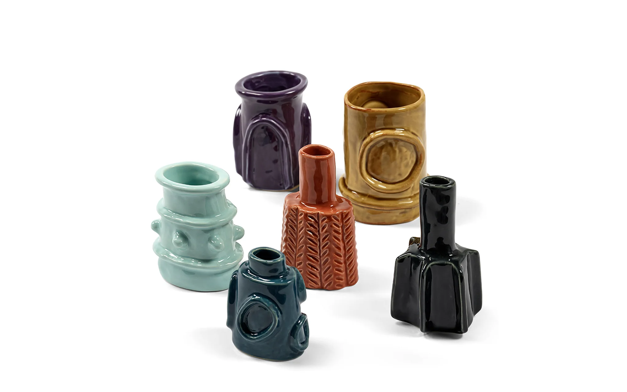 Molly glazed vases - set of six - Image 2