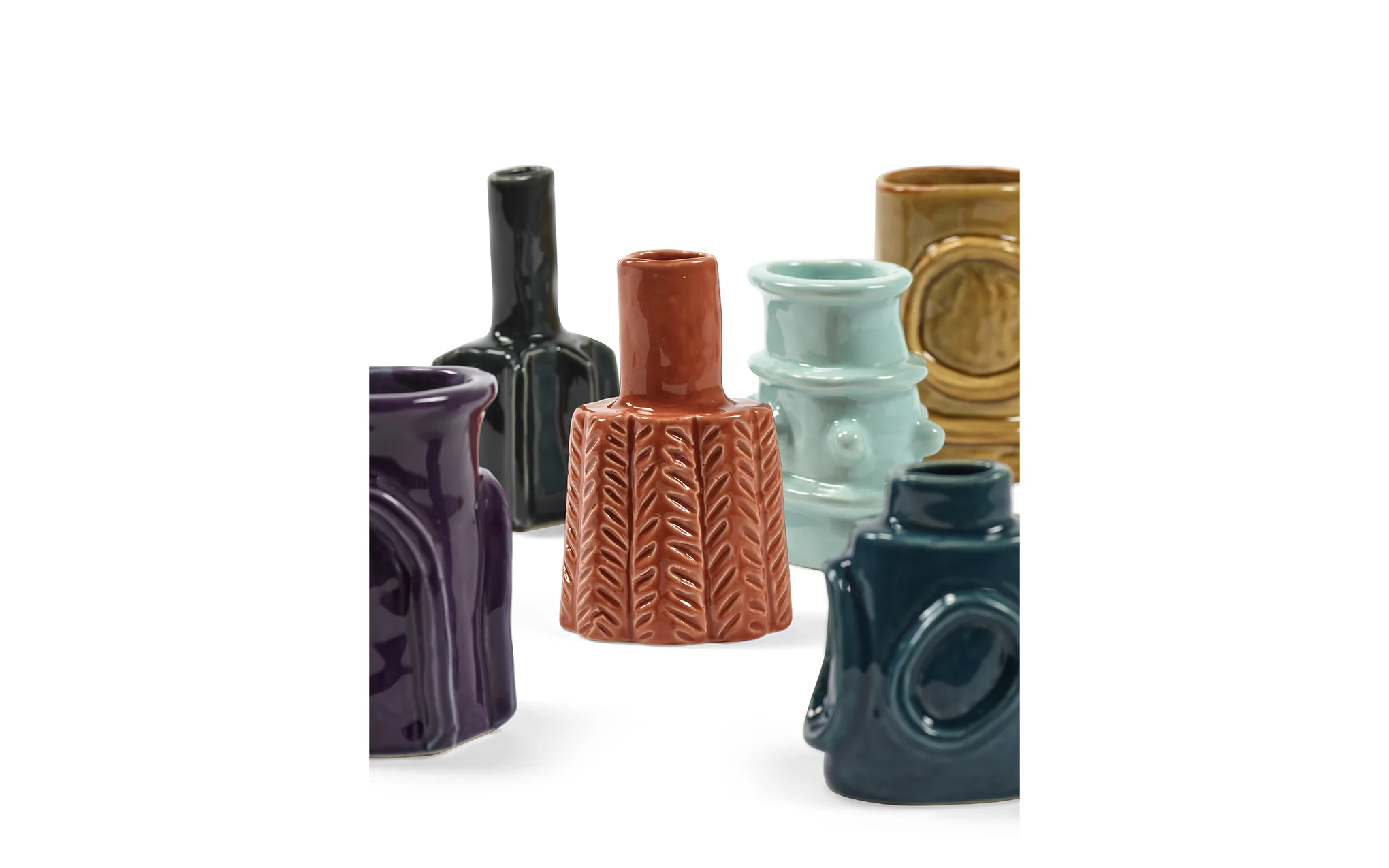 Molly glazed vases - set of six - Image 3