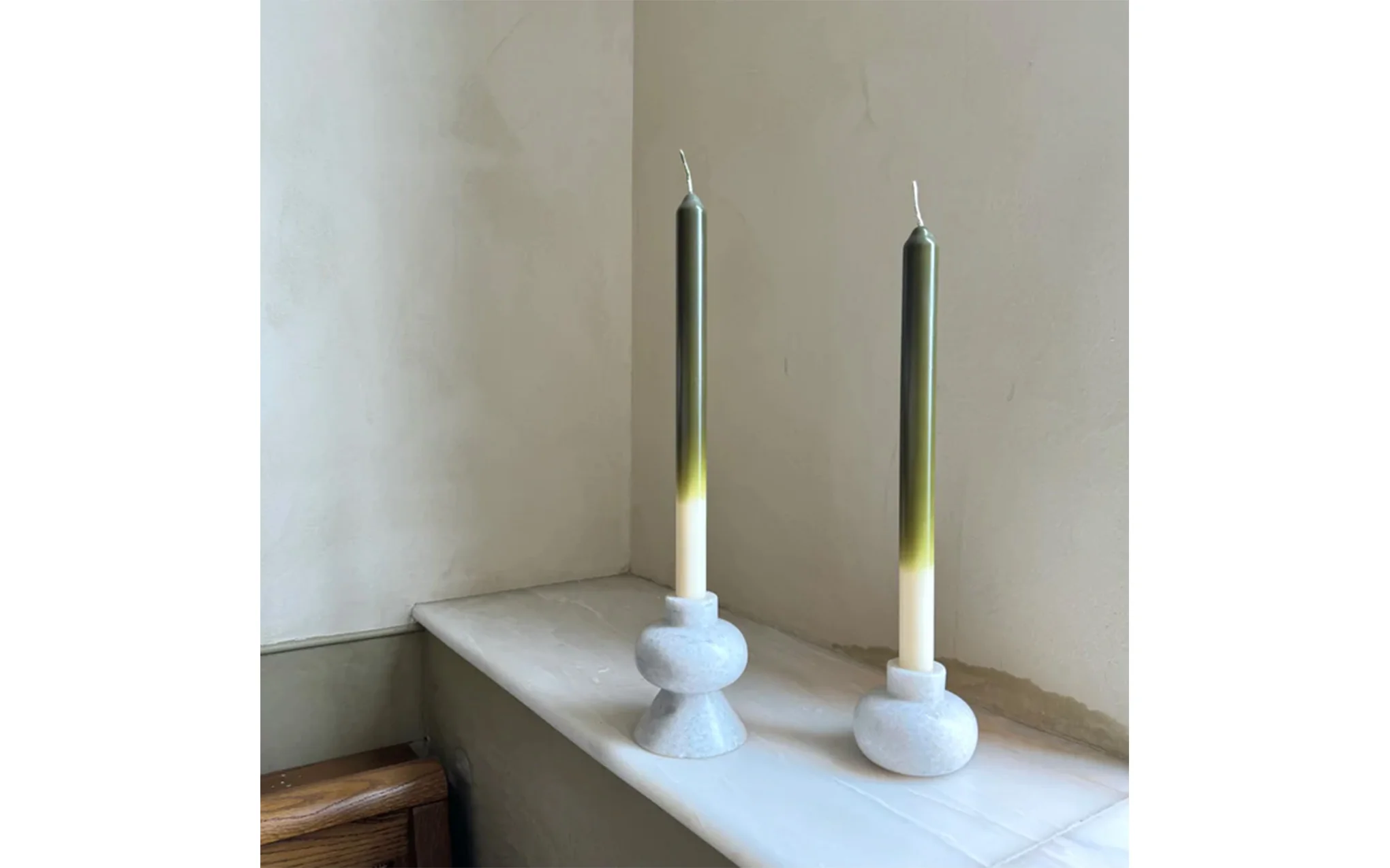 Olive dinner candles - Image 2