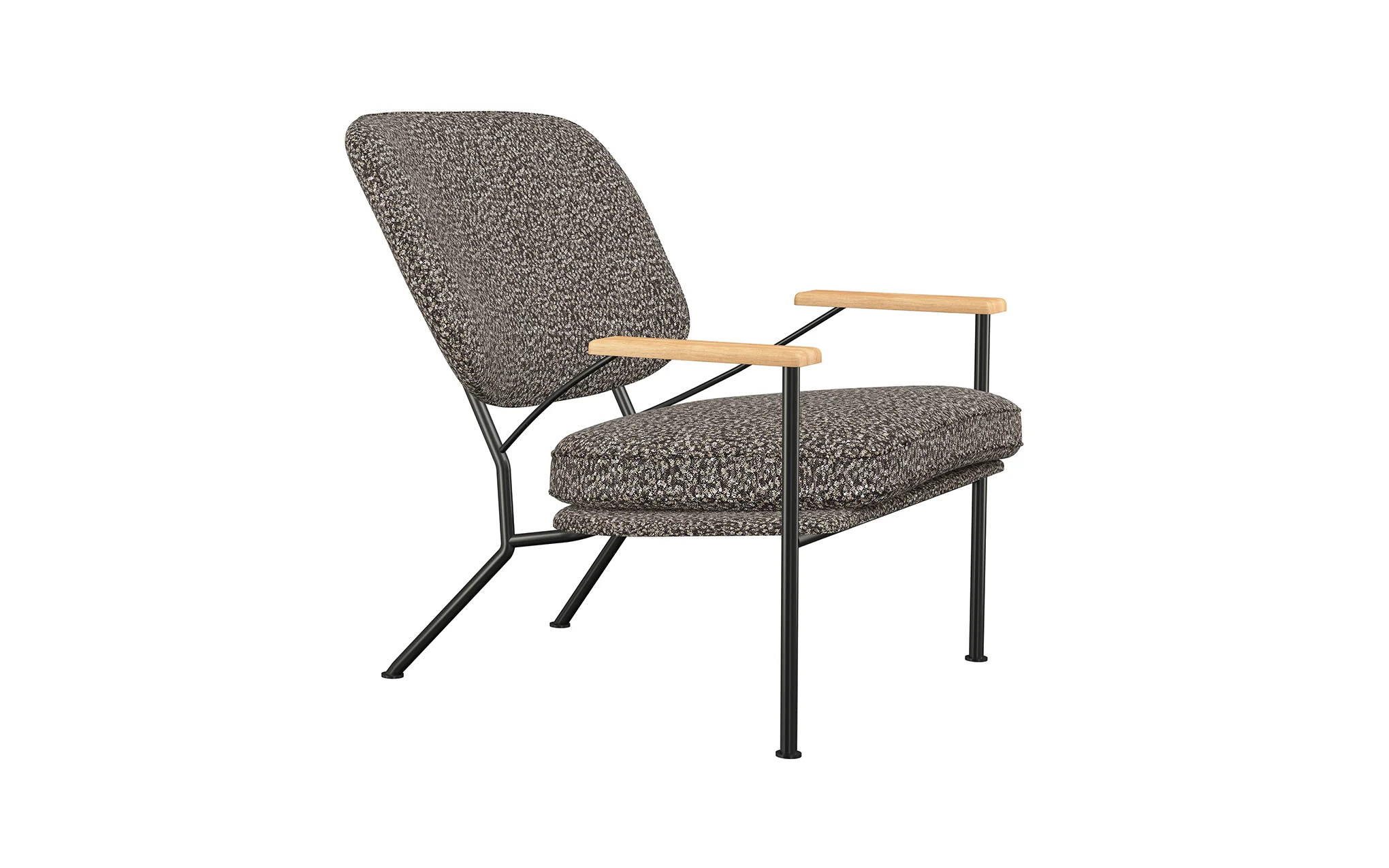 Orlando armchair with oak arms - Image 12