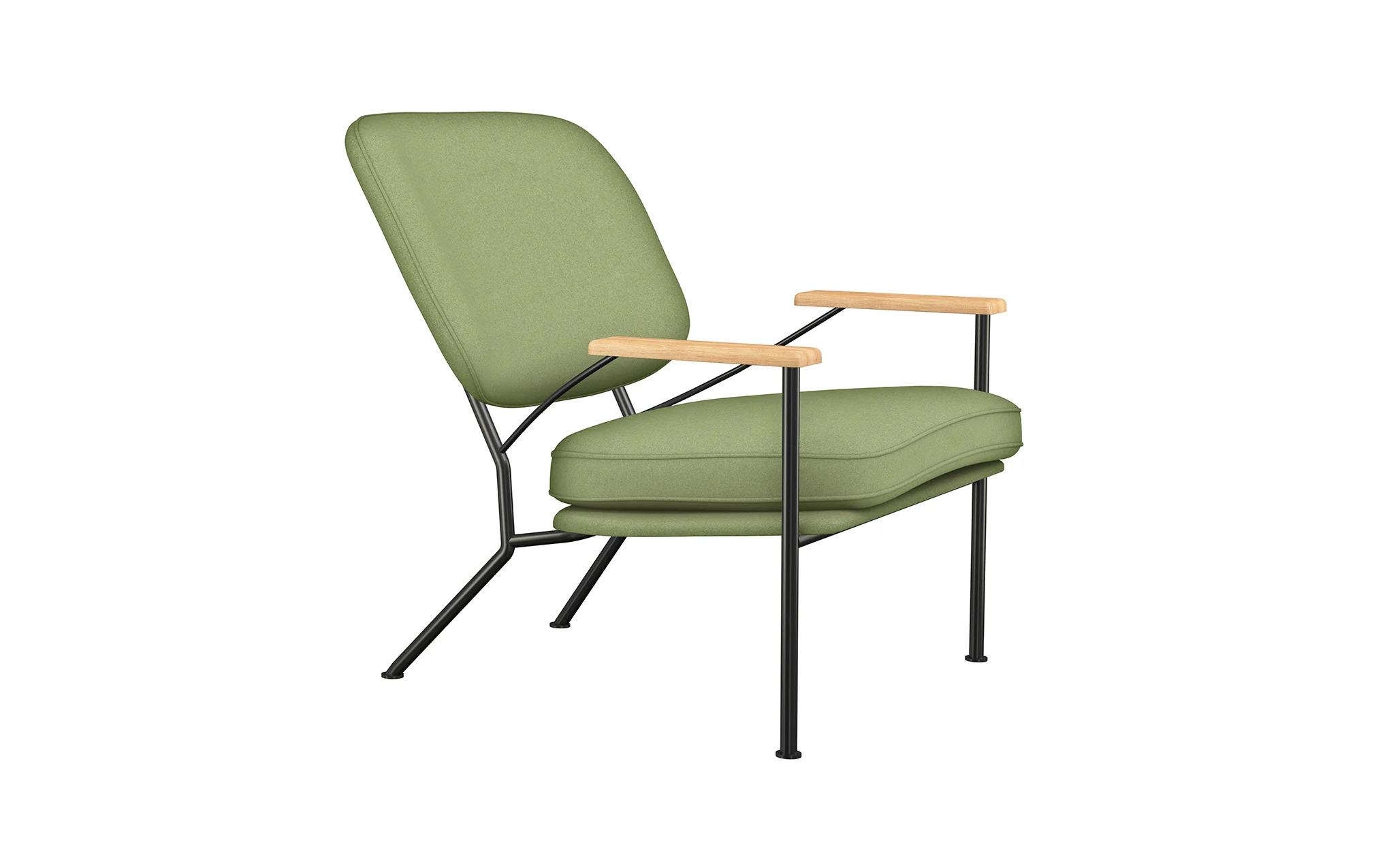 Orlando armchair with oak arms - Image 18