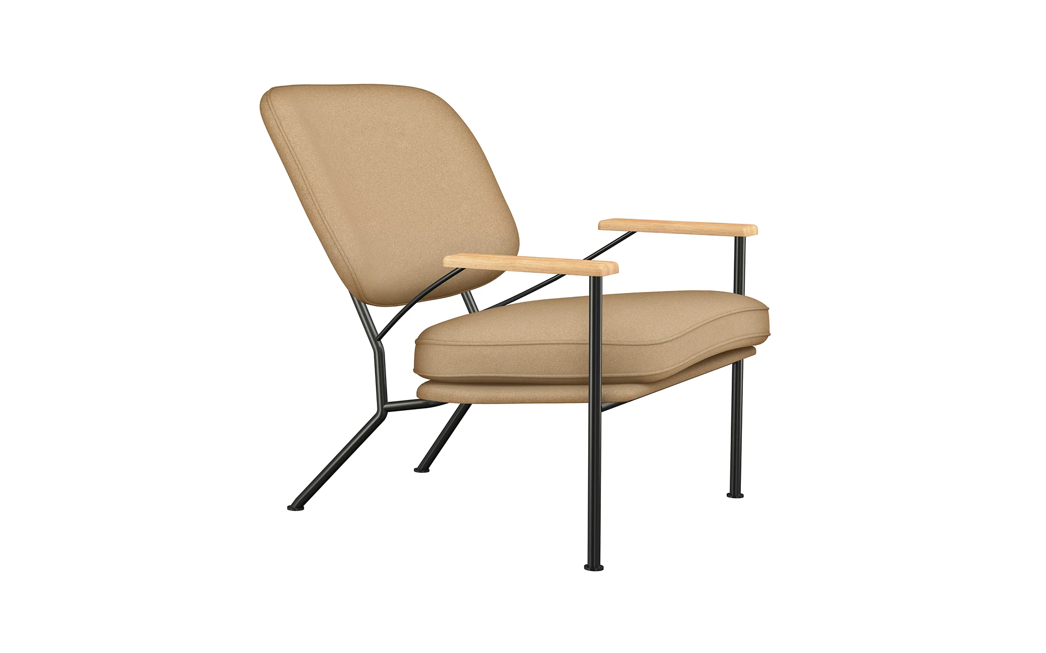 Orlando armchair with oak arms - Image 22