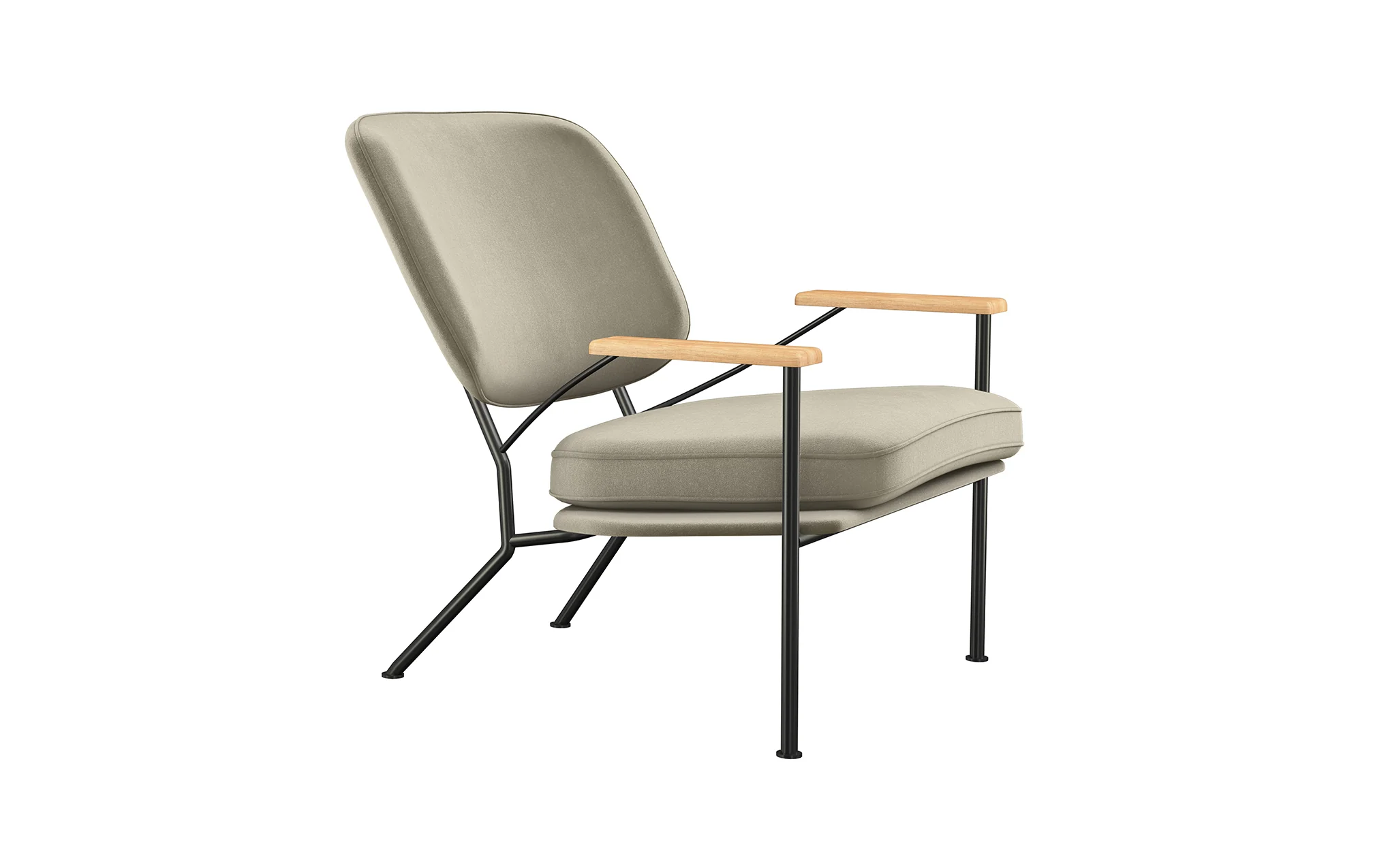 Orlando armchair with oak arms - Image 42